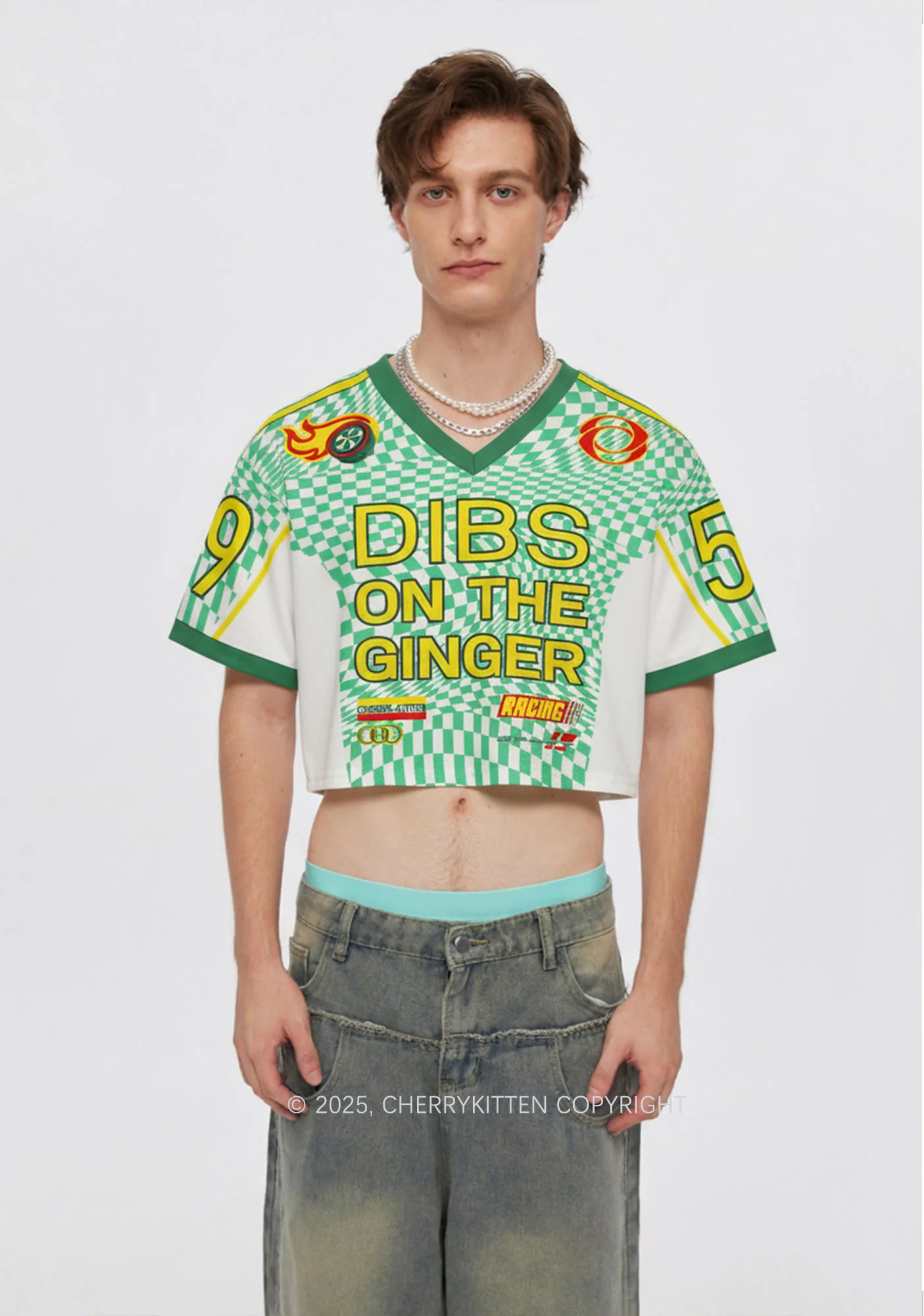 Custom Dibs On The Ginger St Patricks Y2K Crop Sport Jersey Shirts Cherrykitten - Image 2