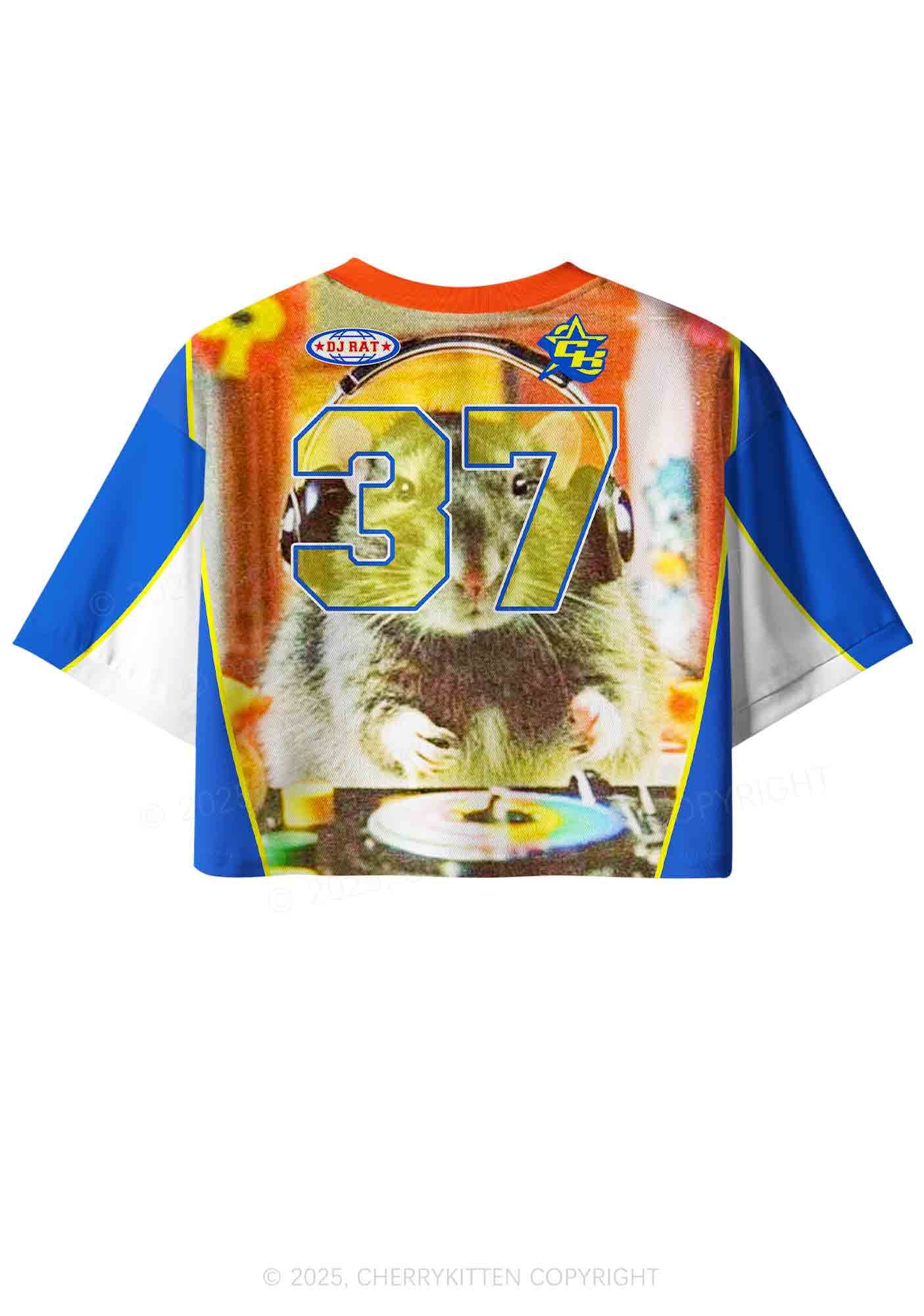 Custom DJ Rat Duck Y2K Crop Sport Jersey Shirts Cherrykitten - Image 2