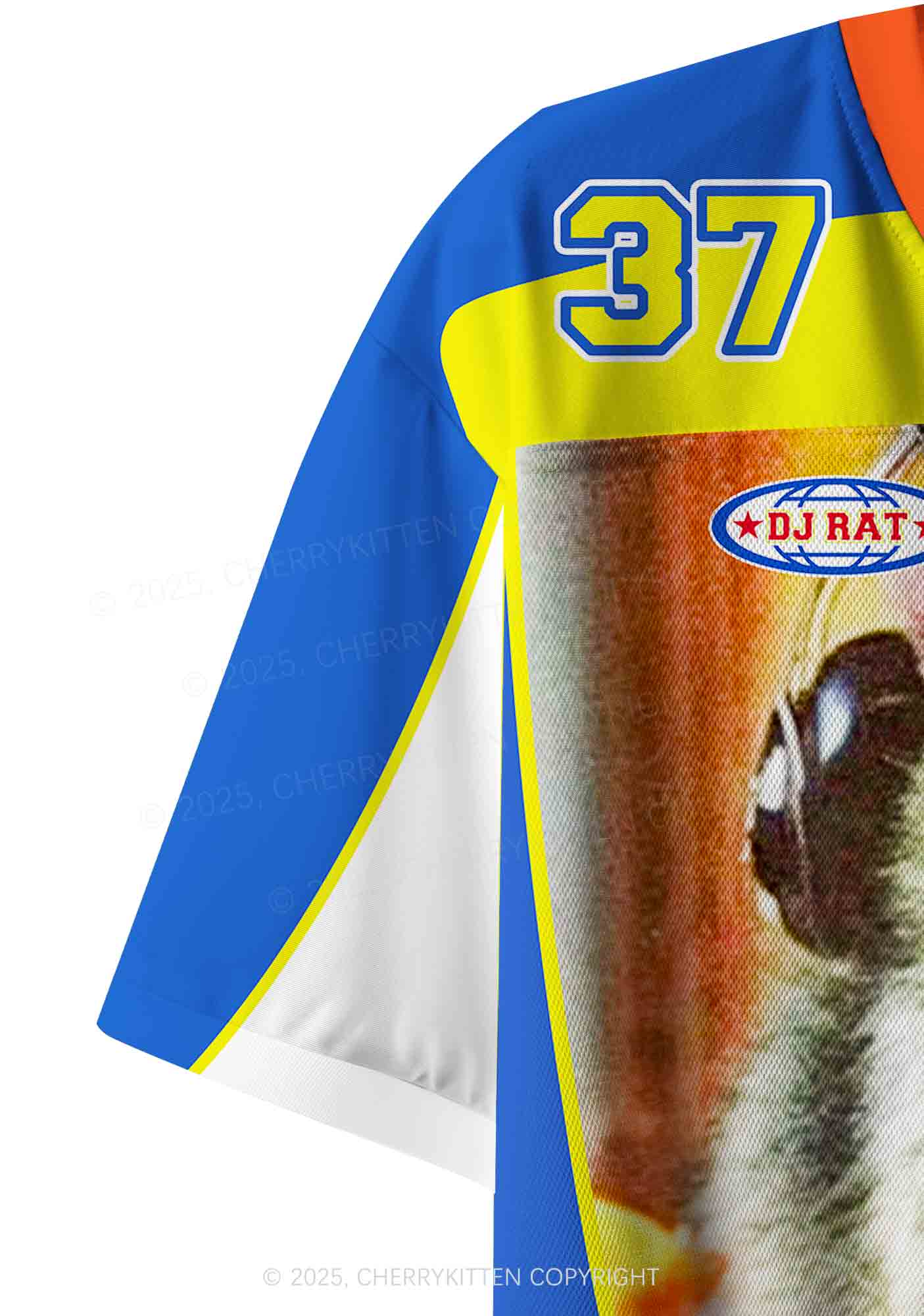 Custom DJ Rat Duck Y2K Crop Sport Jersey Shirts Cherrykitten - Image 5