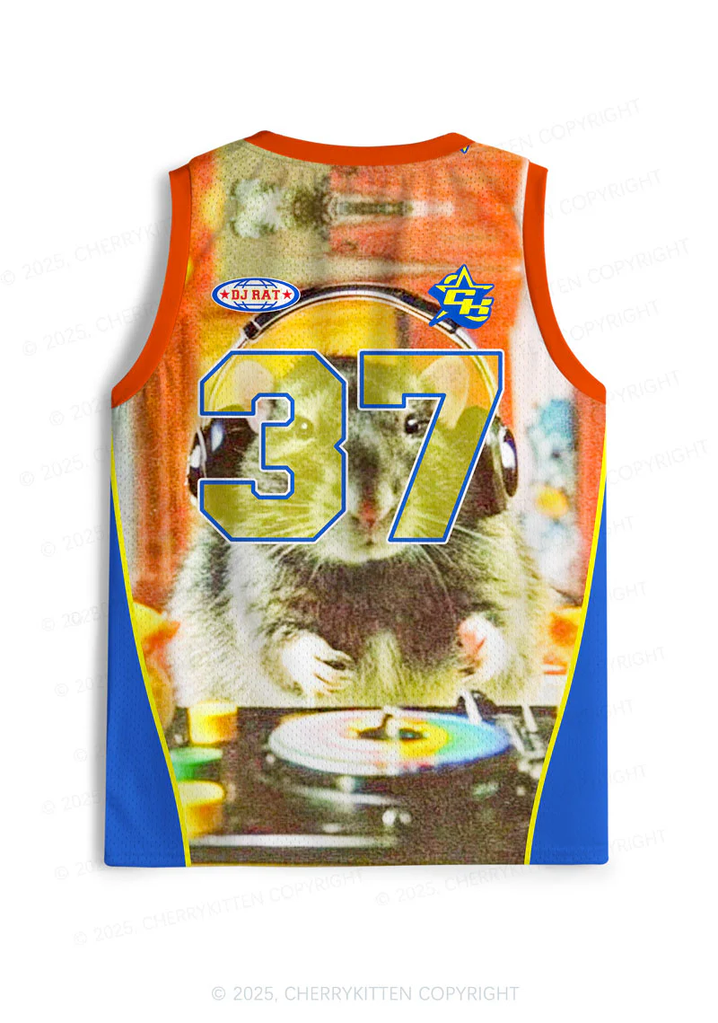 Custom DJ Rat Duck Y2K Sport Jersey Tank Cherrykitten - Image 2