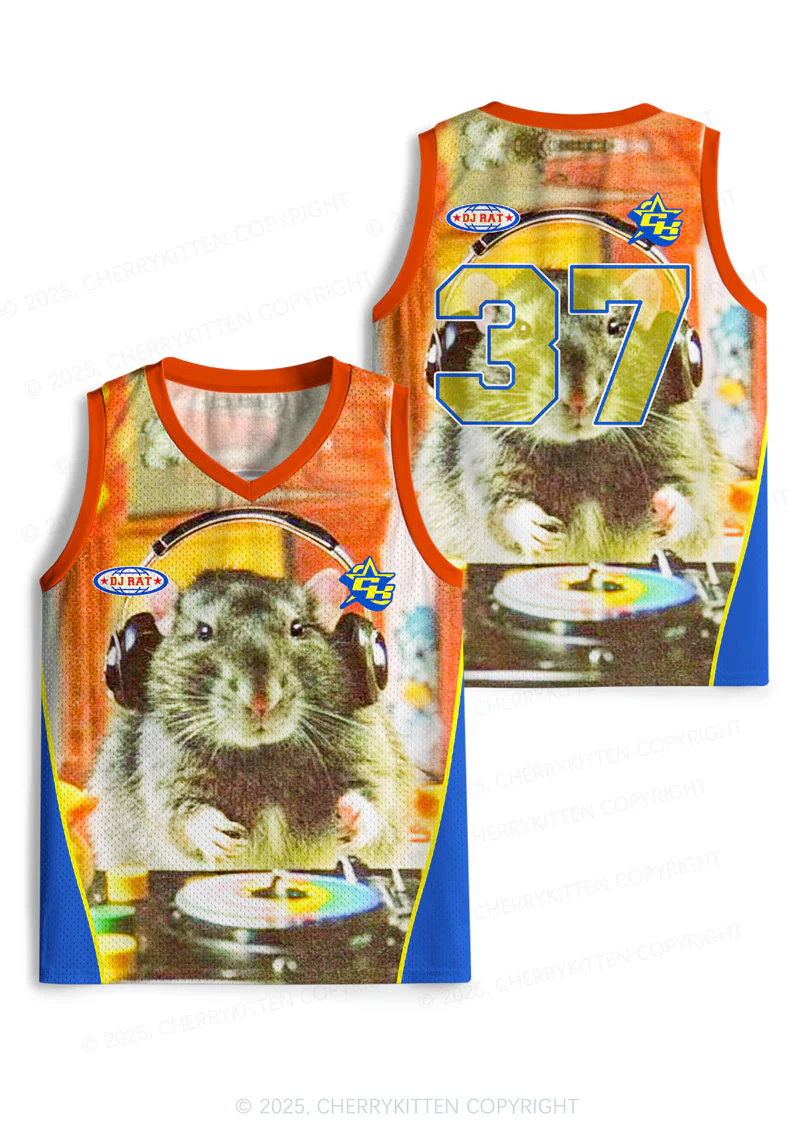 Custom DJ Rat Duck Y2K Sport Jersey Tank Cherrykitten - Image 3