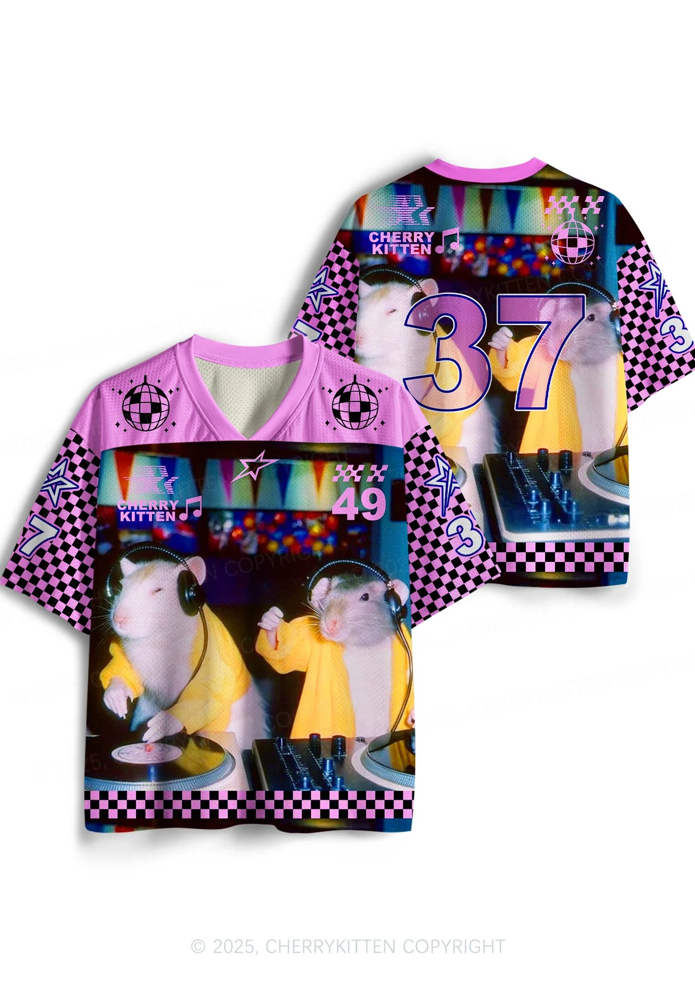 Custom DJ Rats Y2K Sport Jersey Shirts Cherrykitten - Image 3