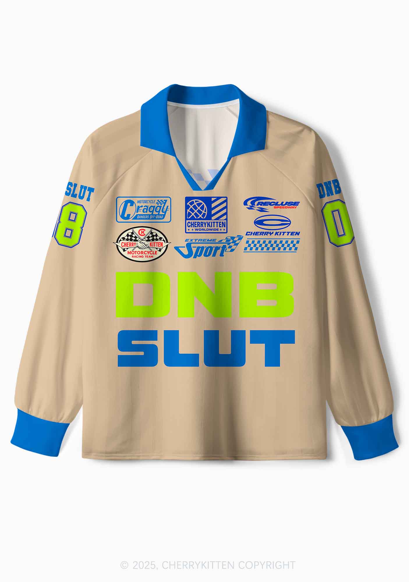 Custom Dnb Slxt Y2K Long Sleeve Sport Jersey Shirts Cherrykitten - Image 2