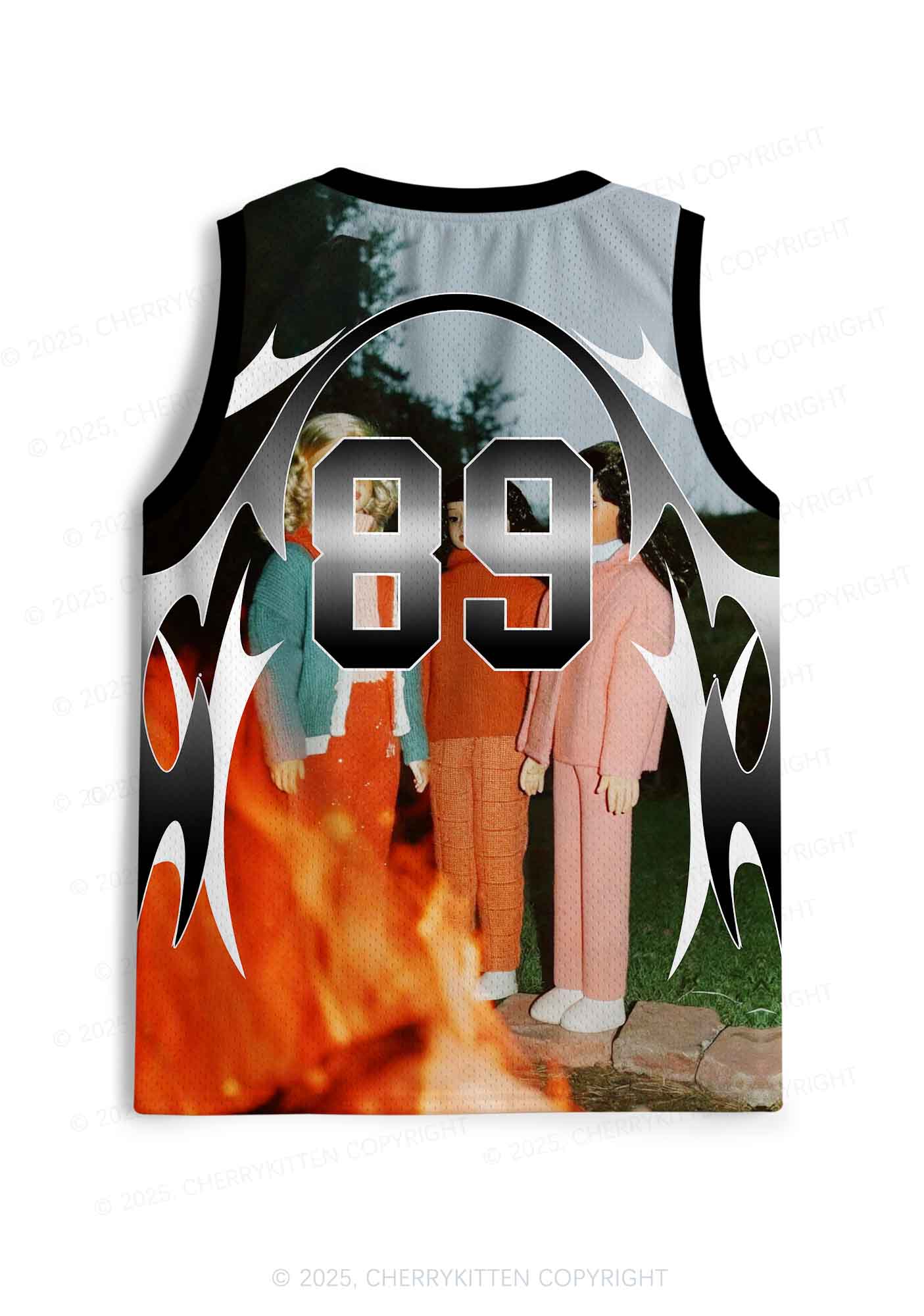 Custom Doll Flame Y2K Sport Jersey Tank Cherrykitten - Image 2