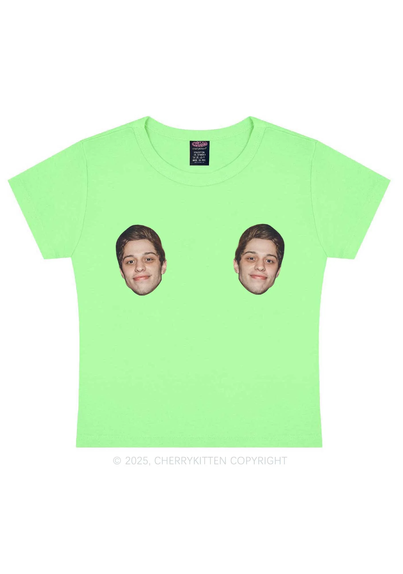 Custom Double Face Y2K Baby Tee Cherrykitten - Image 12