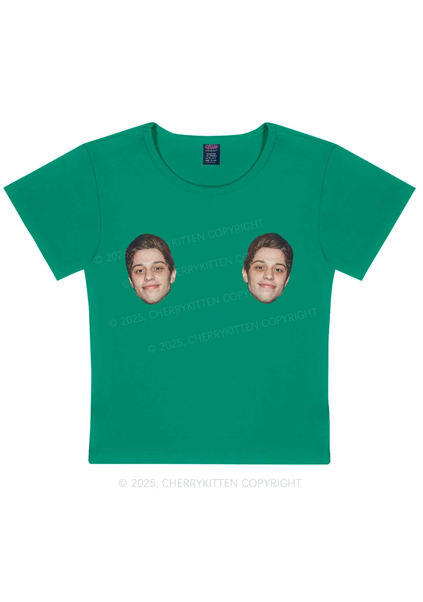 Custom Double Face Y2K Baby Tee Cherrykitten - Image 13