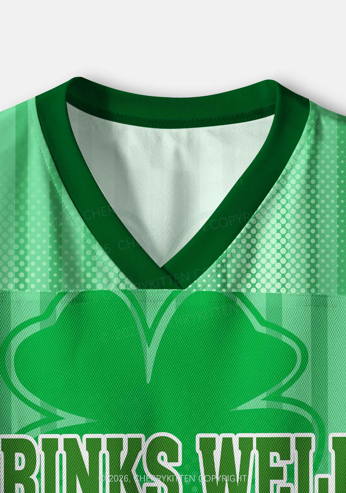 Custom Drinks Well With Others St Patricks Y2K Crop Sport Jersey Shirts Cherrykitten - Image 5