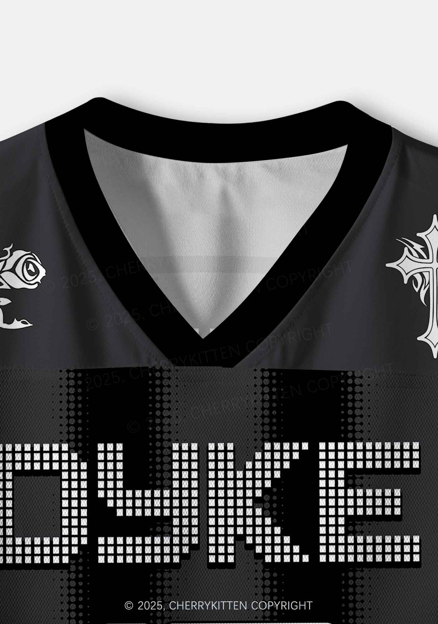 Custom Dyke Pride Y2K Crop Sport Jersey Shirts Cherrykitten - Image 5