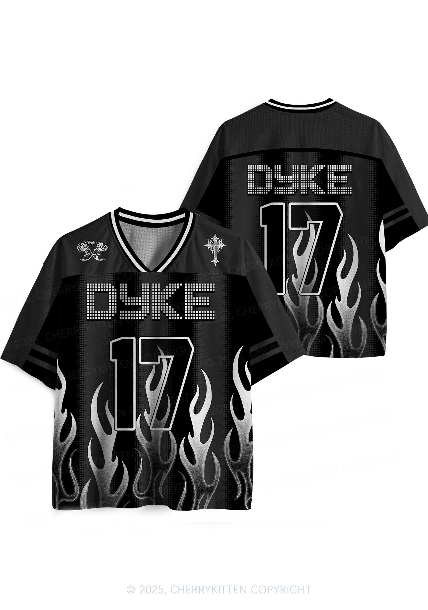 Custom Dyke Pride Y2K Sport Jersey Shirts Cherrykitten - Image 3