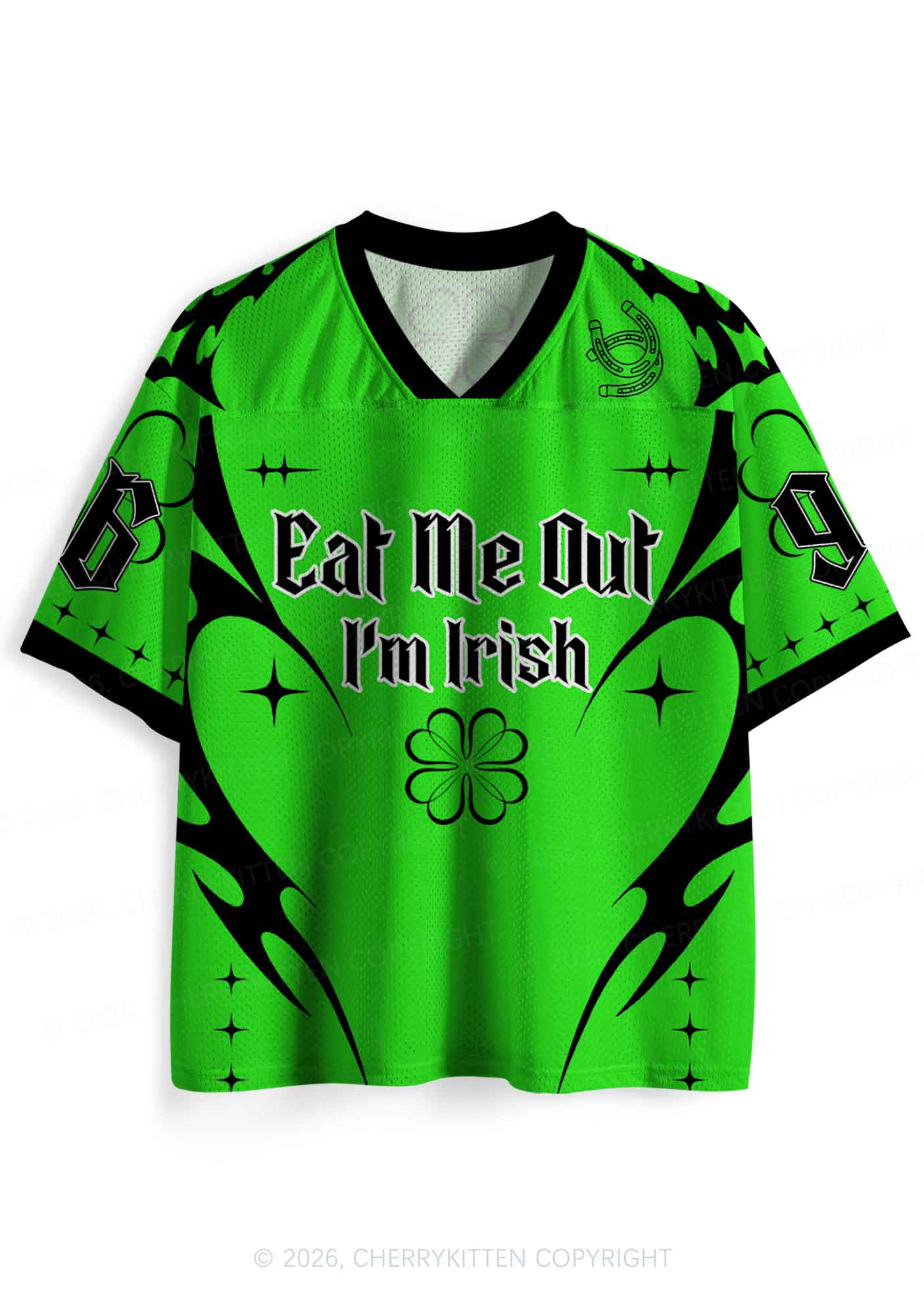 Custom Eat Me Out Im Irish St Patricks Y2K Sport Jersey Shirts Cherrykitten - Image 3