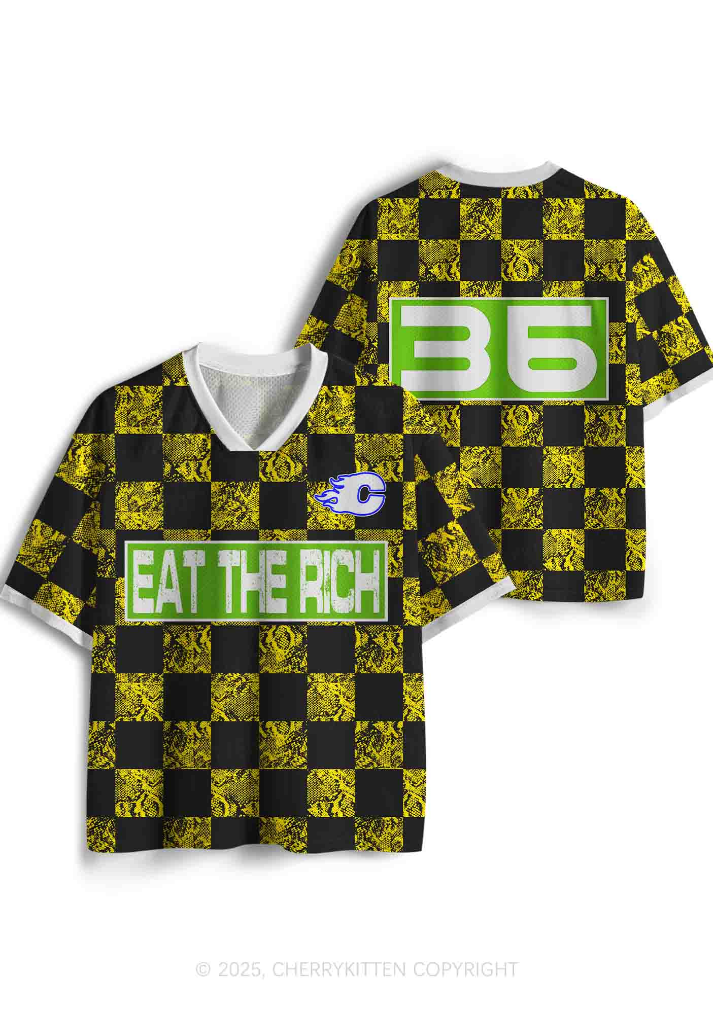 Custom Eat The Rich Y2K Sport Jersey Shirts Cherrykitten - Image 3