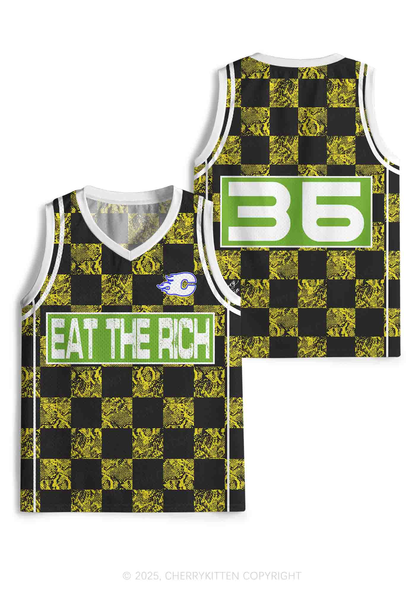 Custom Eat The Rich Y2K Sport Jersey Tank Cherrykitten - Image 3