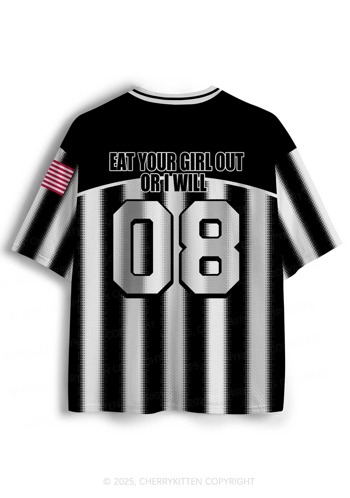 Custom Black Eat Your Girl Out Pride Y2K Sport Jersey Shirts Cherrykitten - Image 2