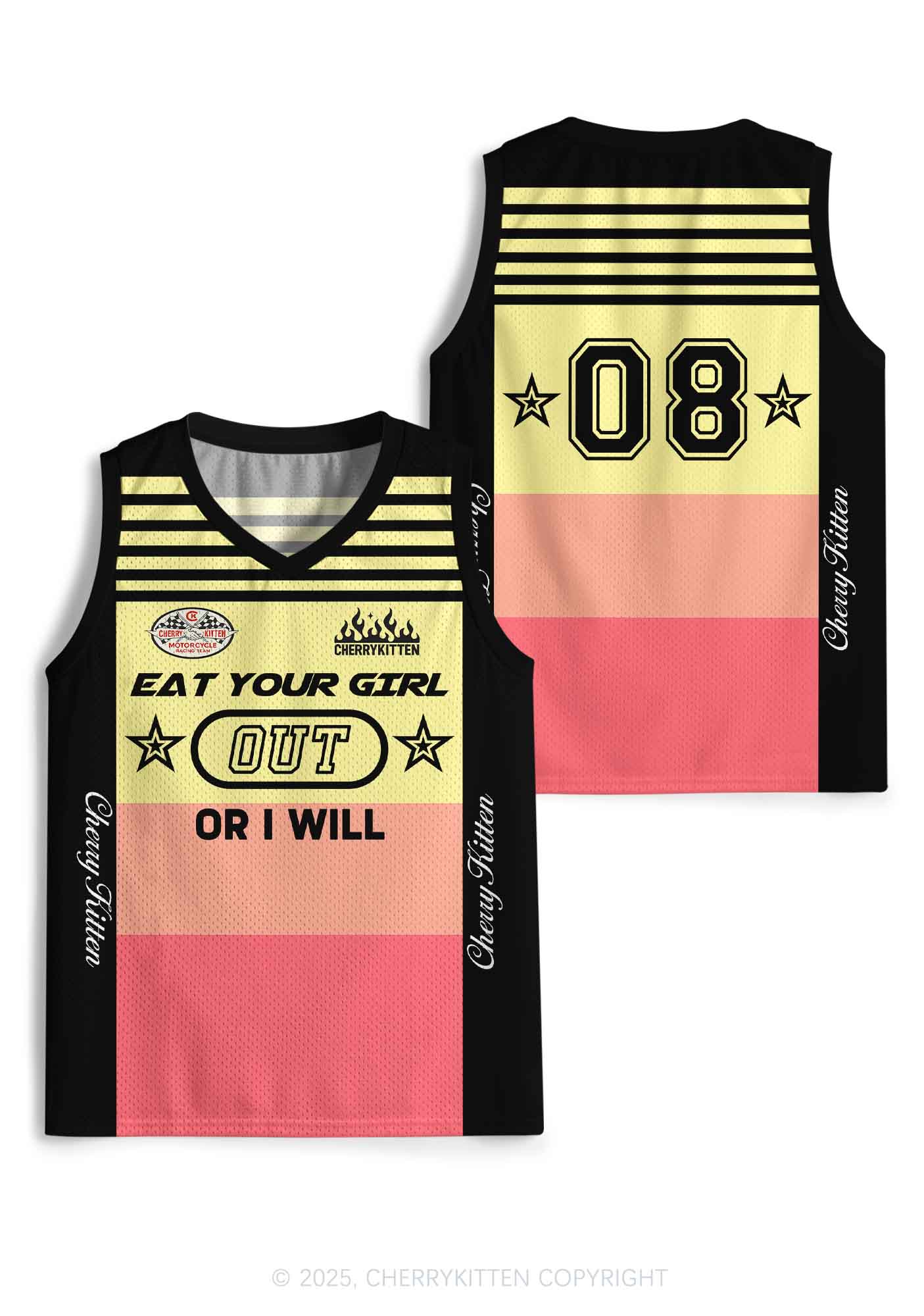 Custom Eat Your Girl Out Pride Y2K Sport Jersey Tank Cherrykitten - Image 3