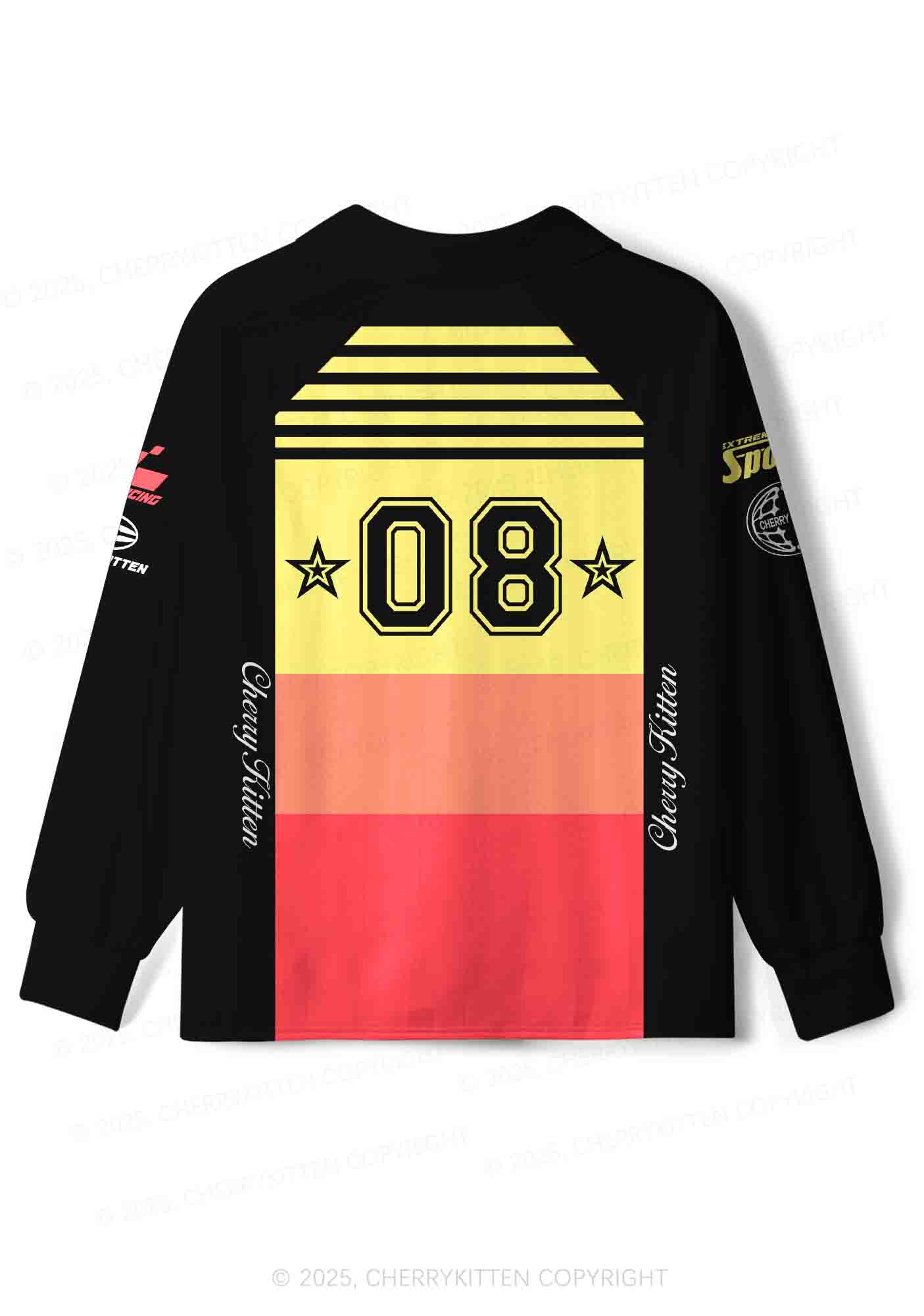 Custom Eat Your Girl Out Pride Y2K Sport Long Sleeve Jersey Shirts Cherrykitten - Image 2