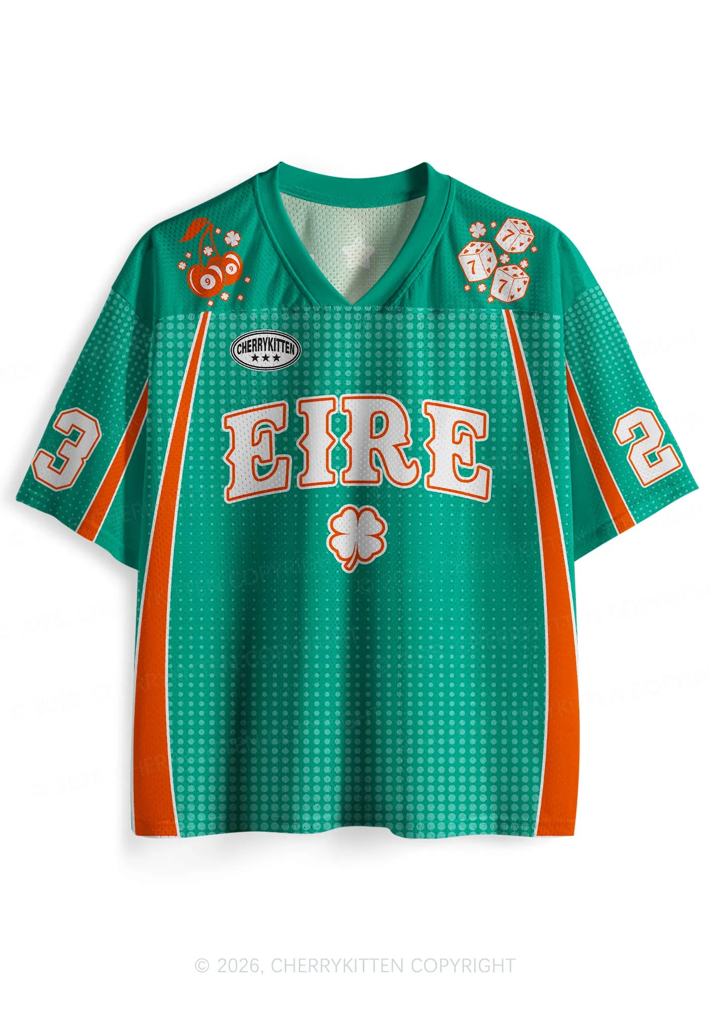 Custom Eire Four Leaf Clover St Patricks Y2K Sport Jersey Shirts Cherrykitten - Image 3