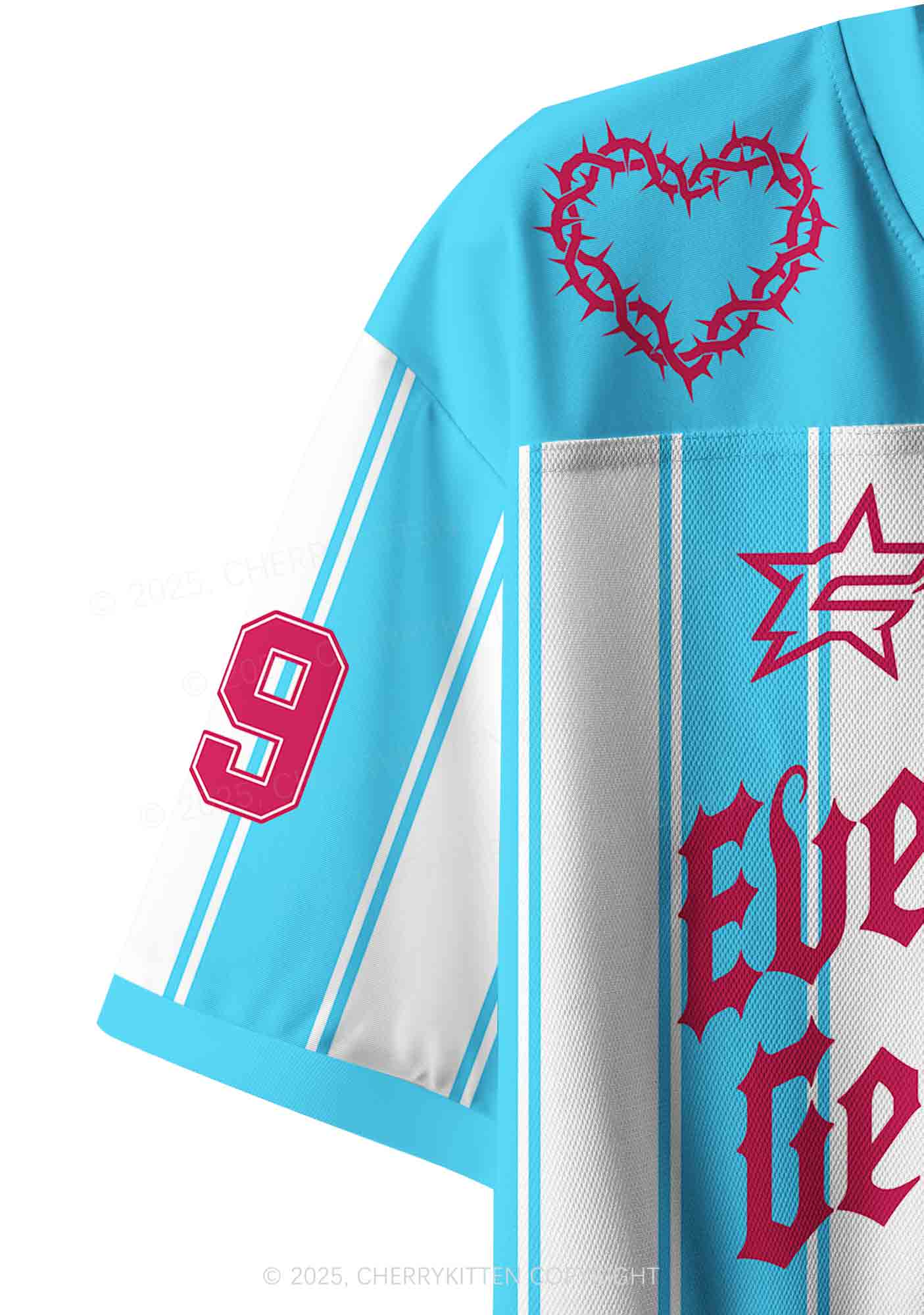Custom Even Baddies Get Saddies Y2K Crop Sport Jersey Shirts Cherrykitten - Image 6