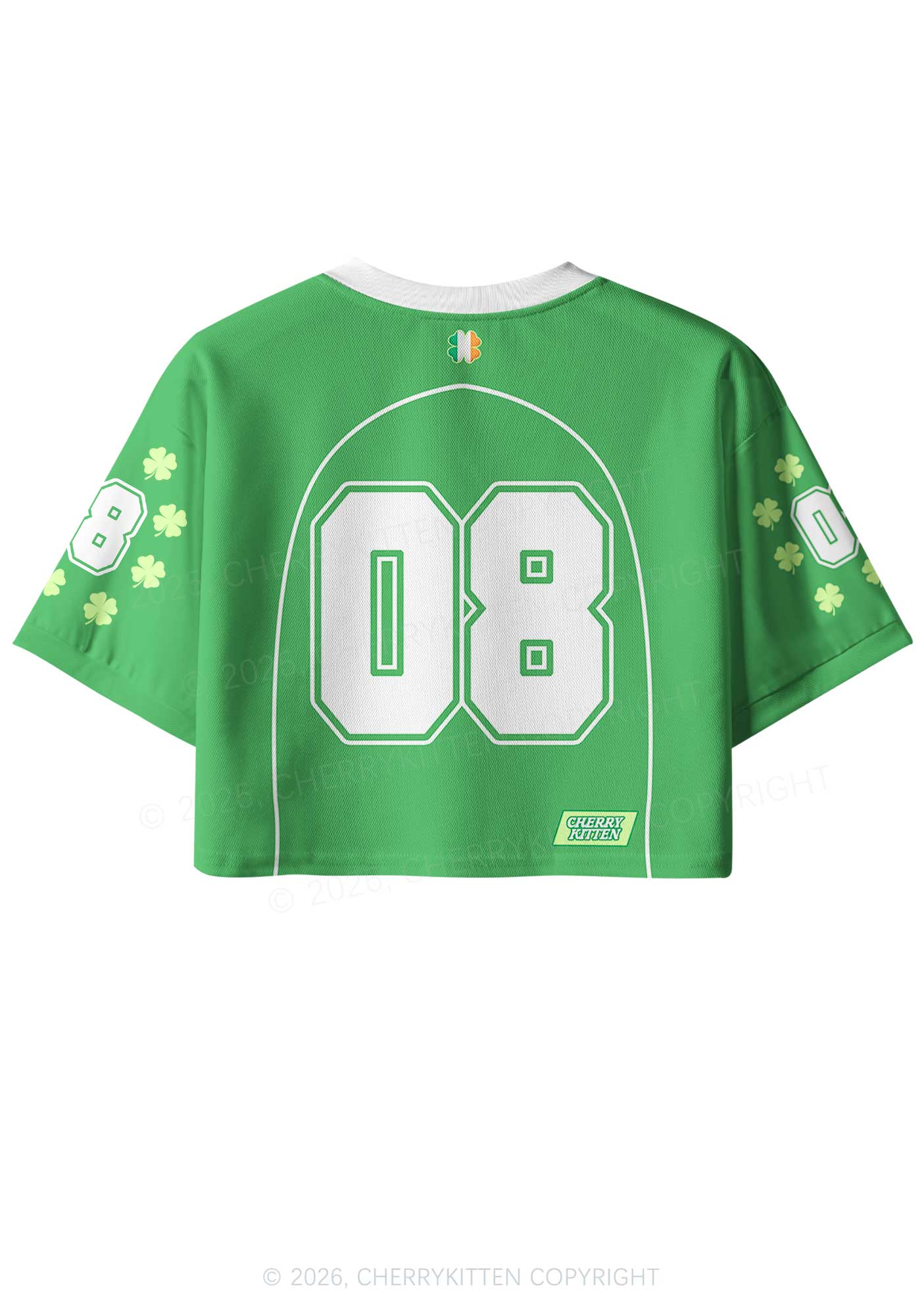 Custom Everyone Loves Irish Girl St Patricks Y2K Crop Sport Jersey Shirts Cherrykitten - Image 4