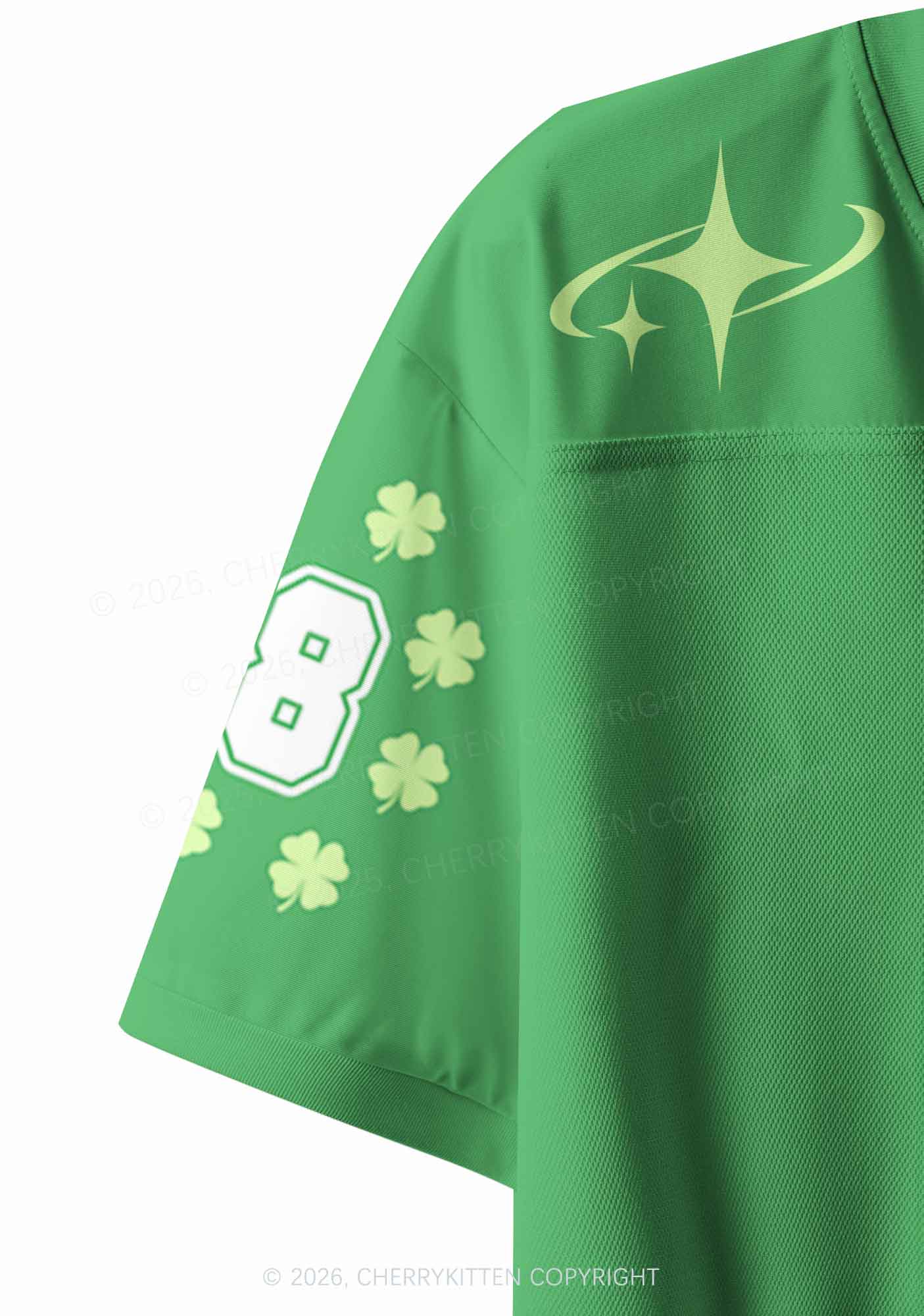 Custom Everyone Loves Irish Girl St Patricks Y2K Crop Sport Jersey Shirts Cherrykitten - Image 7