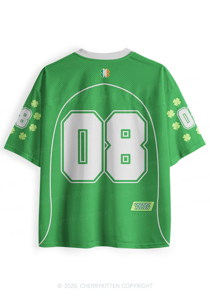Custom Everyone Loves Irish Girl St Patricks Y2K Sport Jersey Shirts Cherrykitten - Image 4