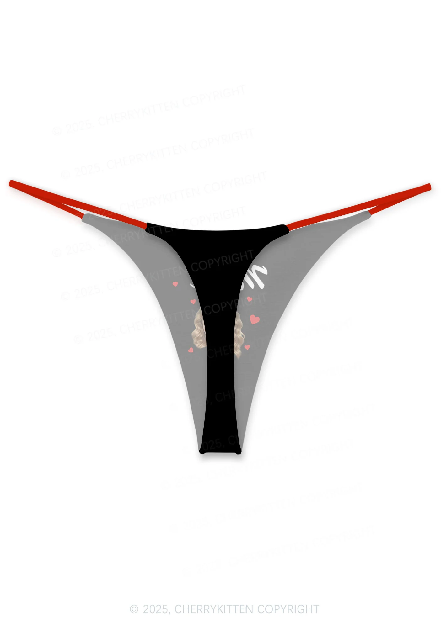 Custom Face All Mine Valentine's Day Y2K Print Couples Boxer Thong Set Cherrykitten - Image 3