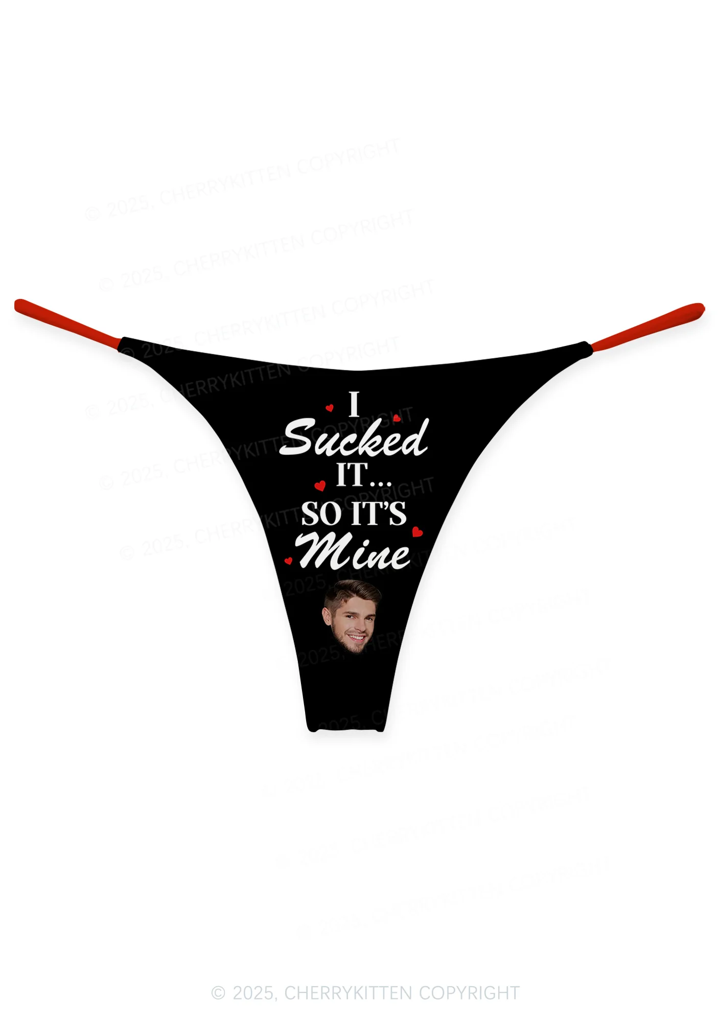 Custom Face I Sucked It Valentine's Day Y2K Print Couples Boxer Thong Set Cherrykitten - Image 2