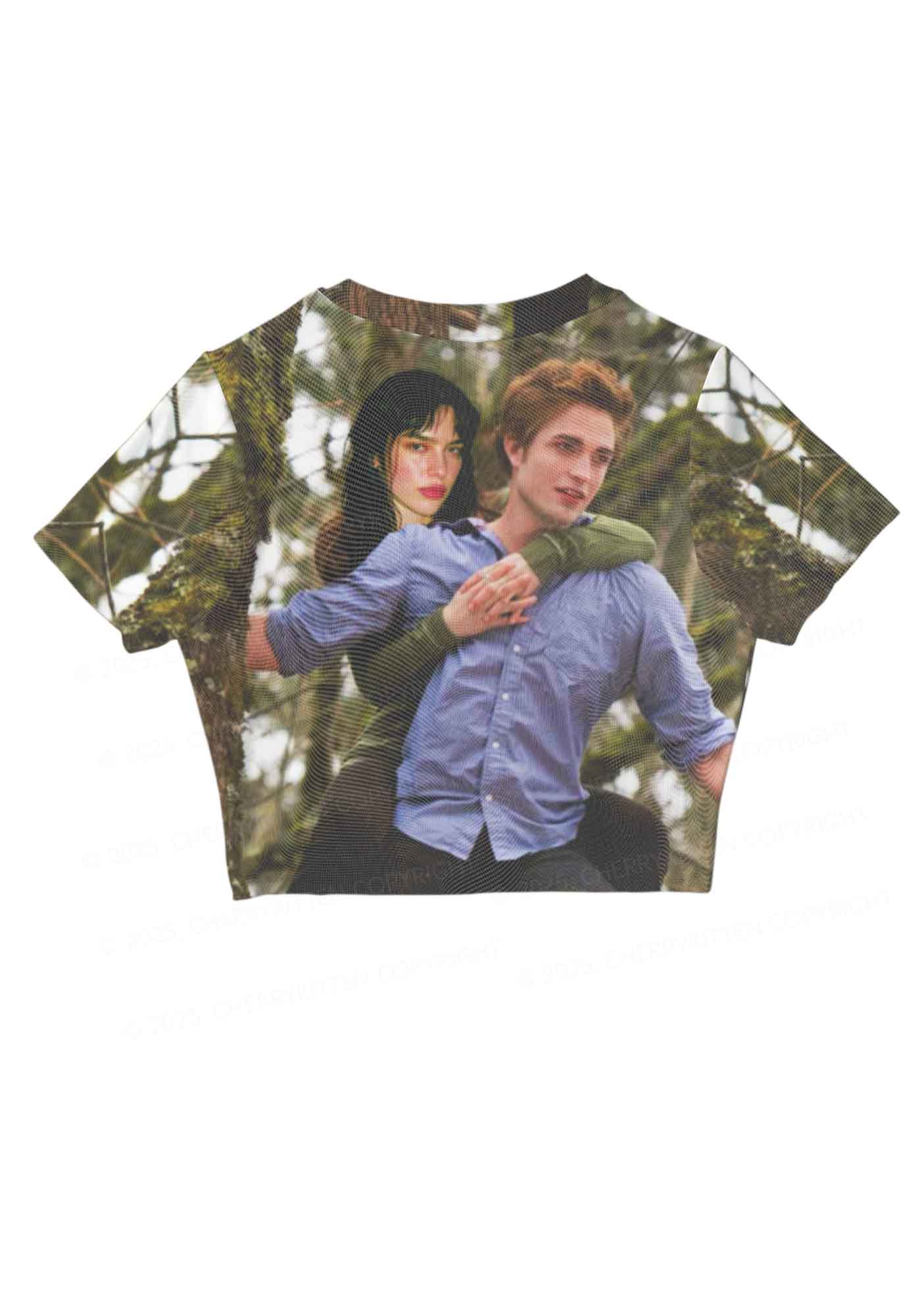 Custom Face Y2K Mesh Crop Top Cherrykitten - Image 3
