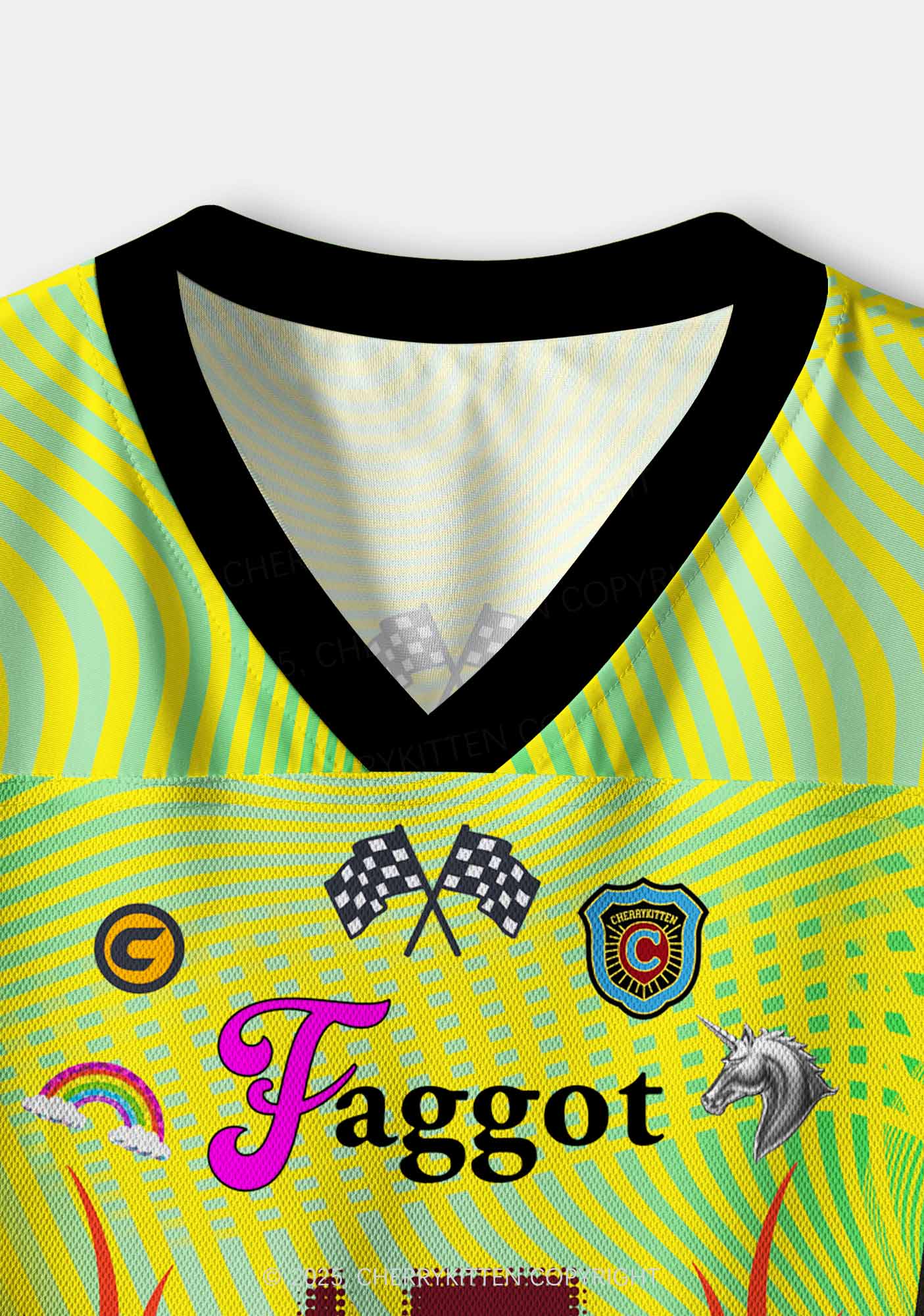 Custom Faggot Pride Y2K Crop Sport Jersey Shirts Cherrykitten - Image 4