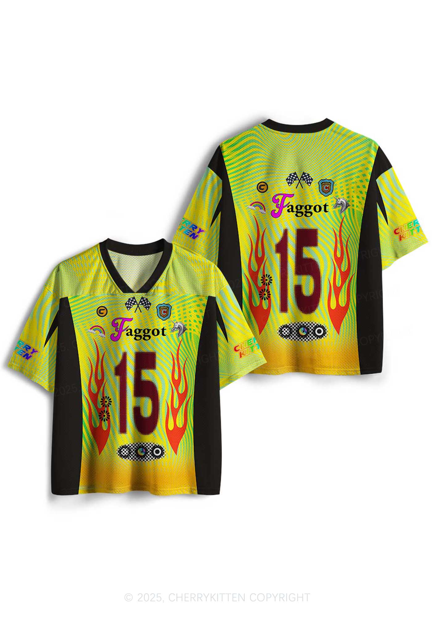 Custom Faggot Pride Y2K Sport Jersey Shirts Cherrykitten - Image 3