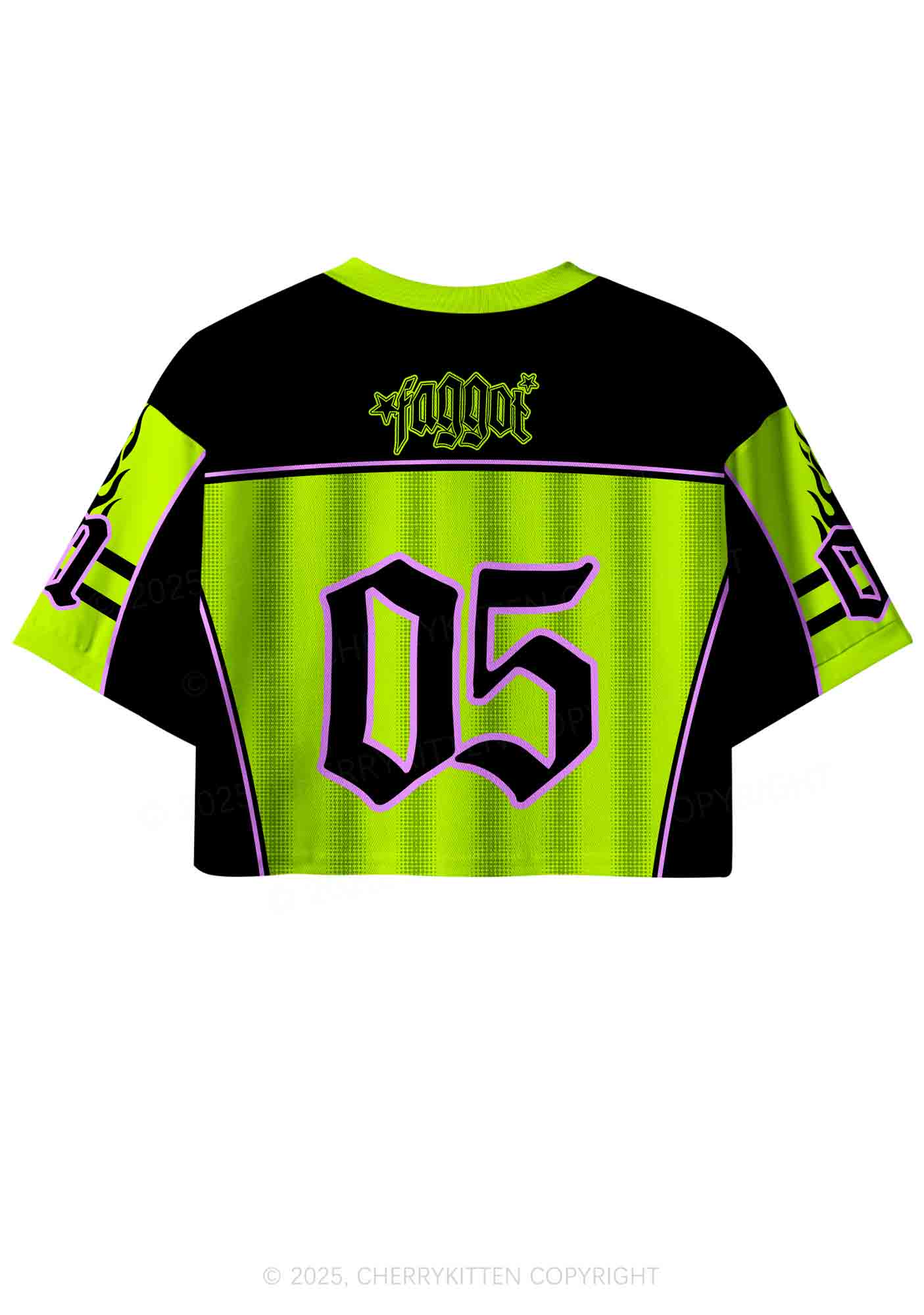 Custom Faggot Stars Pride Y2K Crop Sport Jersey Shirts Cherrykitten - Image 2