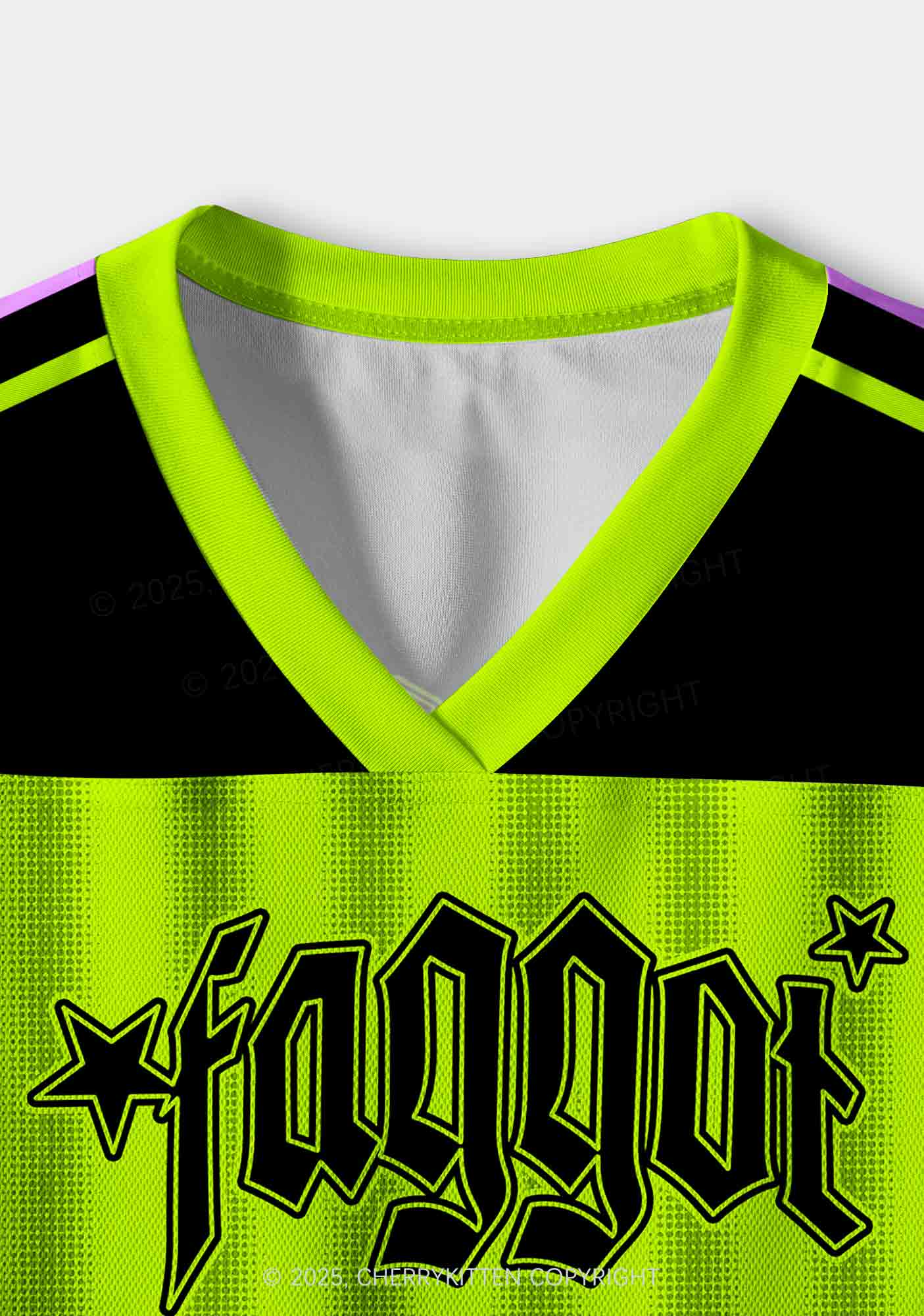Custom Faggot Stars Pride Y2K Crop Sport Jersey Shirts Cherrykitten - Image 3