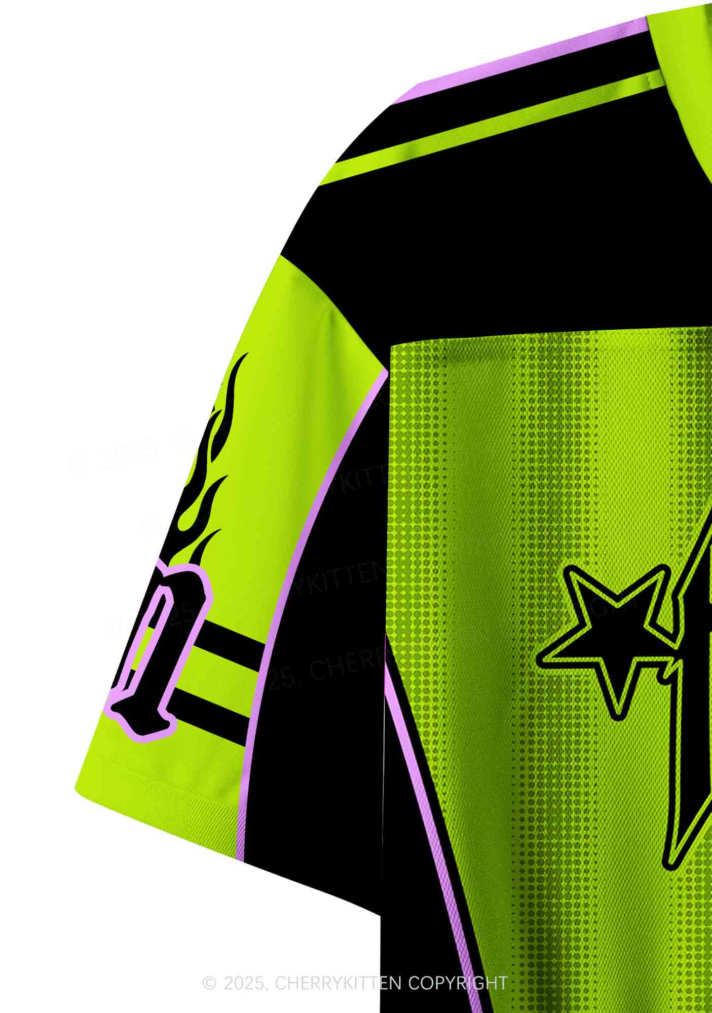 Custom Faggot Stars Pride Y2K Crop Sport Jersey Shirts Cherrykitten - Image 5