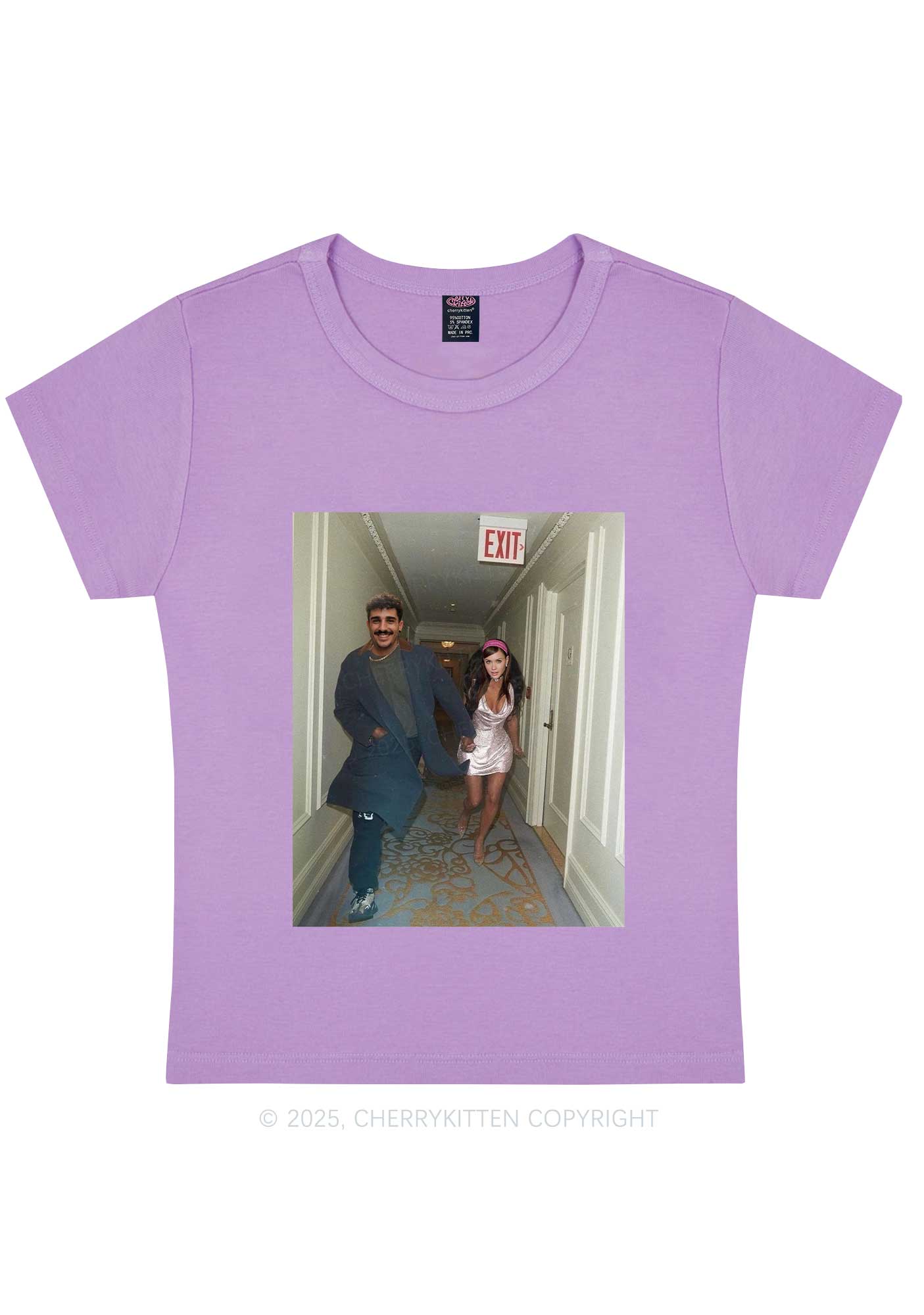 Custom Famous Hallway Photo Y2K Baby Tee Cherrykitten - Image 6