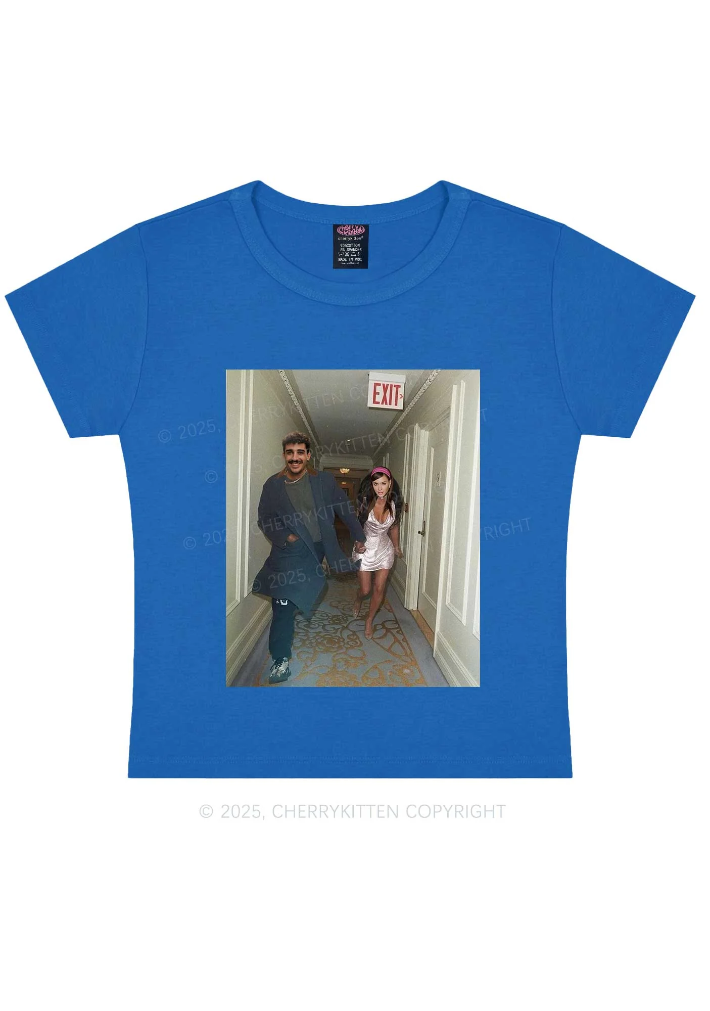 Custom Famous Hallway Photo Y2K Baby Tee Cherrykitten - Image 8