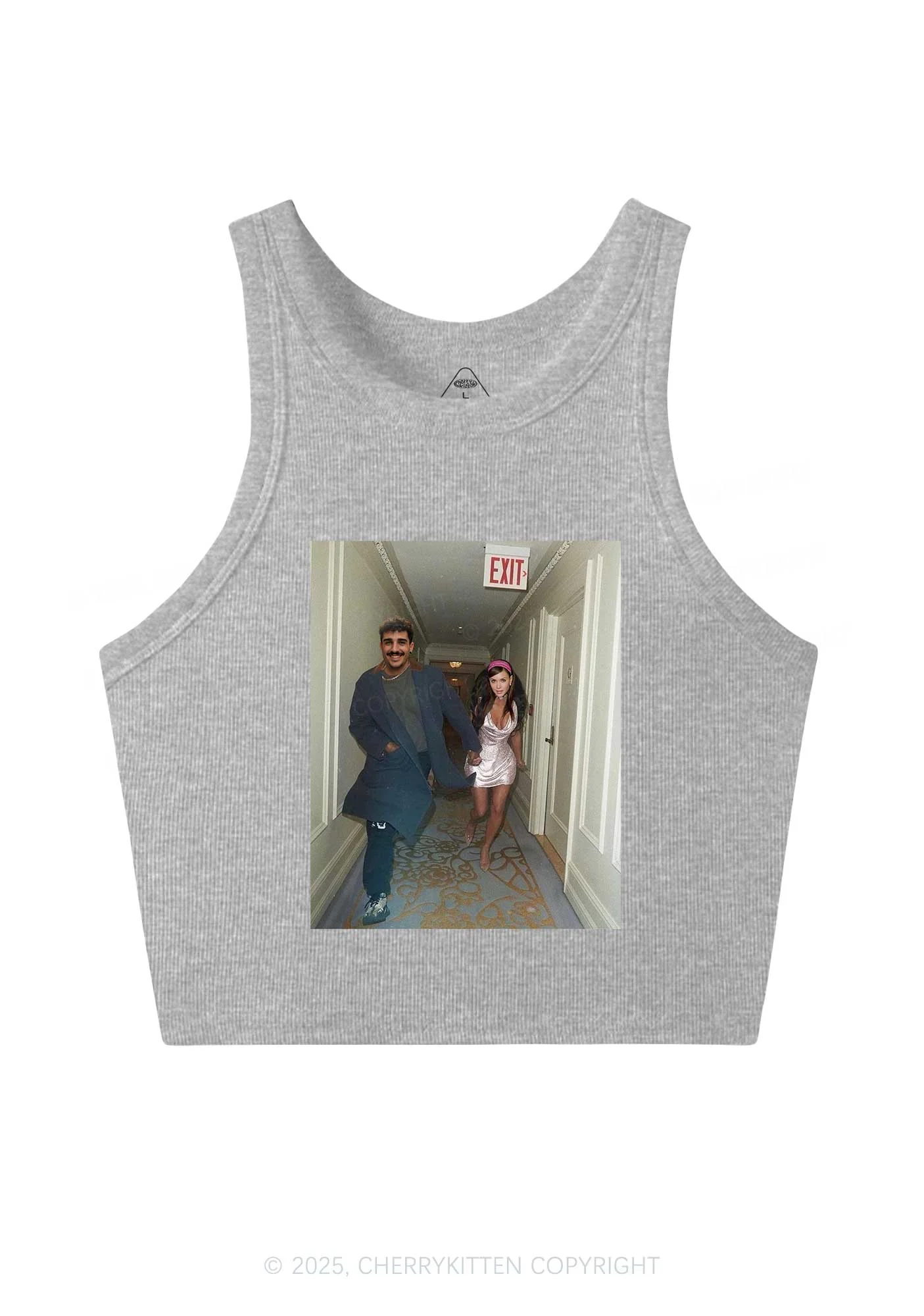 Custom Famous Hallway Photo Y2K Crop Tank Top Cherrykitten - Image 5