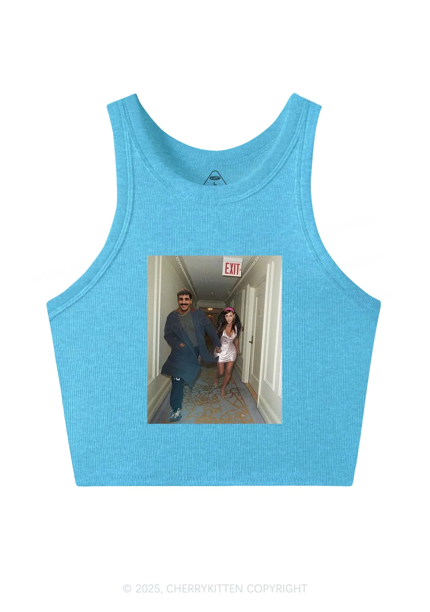 Custom Famous Hallway Photo Y2K Crop Tank Top Cherrykitten - Image 6