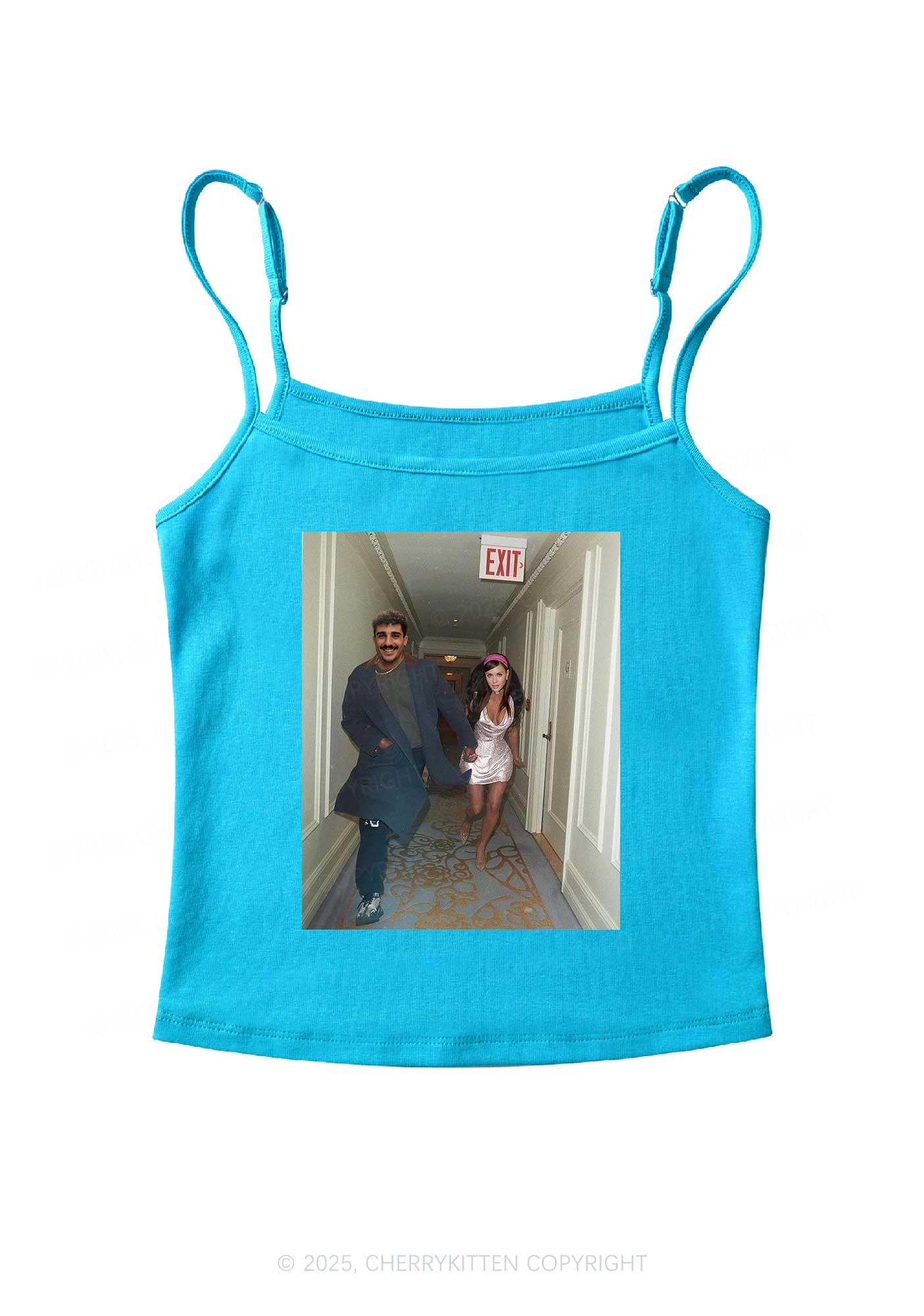 Custom Famous Hallway Photo Y2K Spaghetti Strap Cami Cherrykitten - Image 6