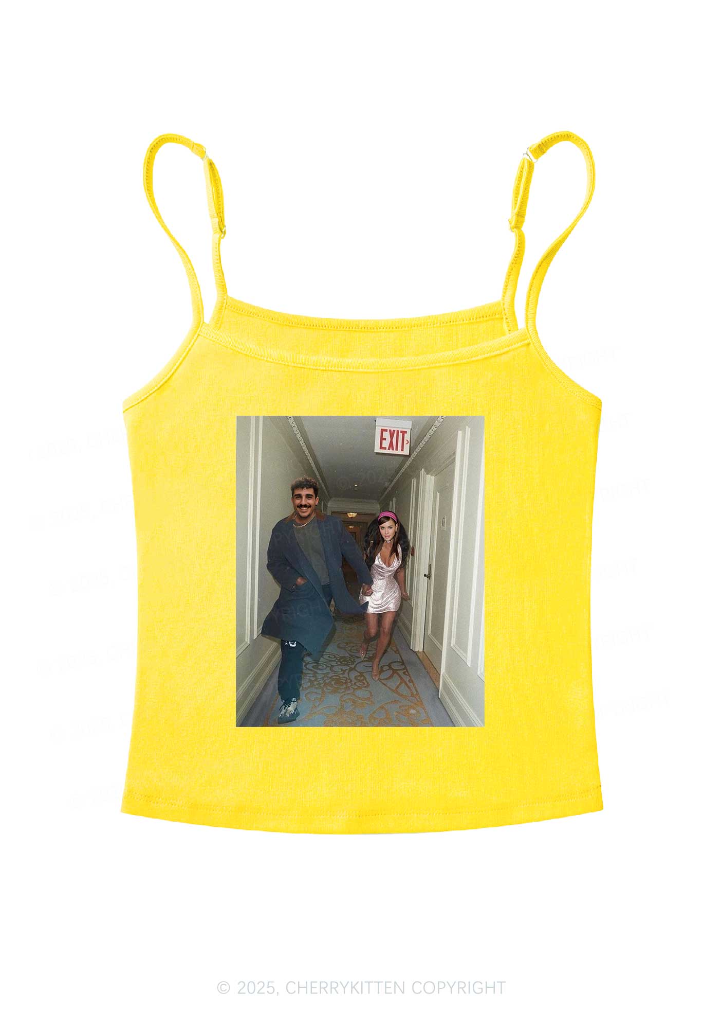 Custom Famous Hallway Photo Y2K Spaghetti Strap Cami Cherrykitten - Image 7