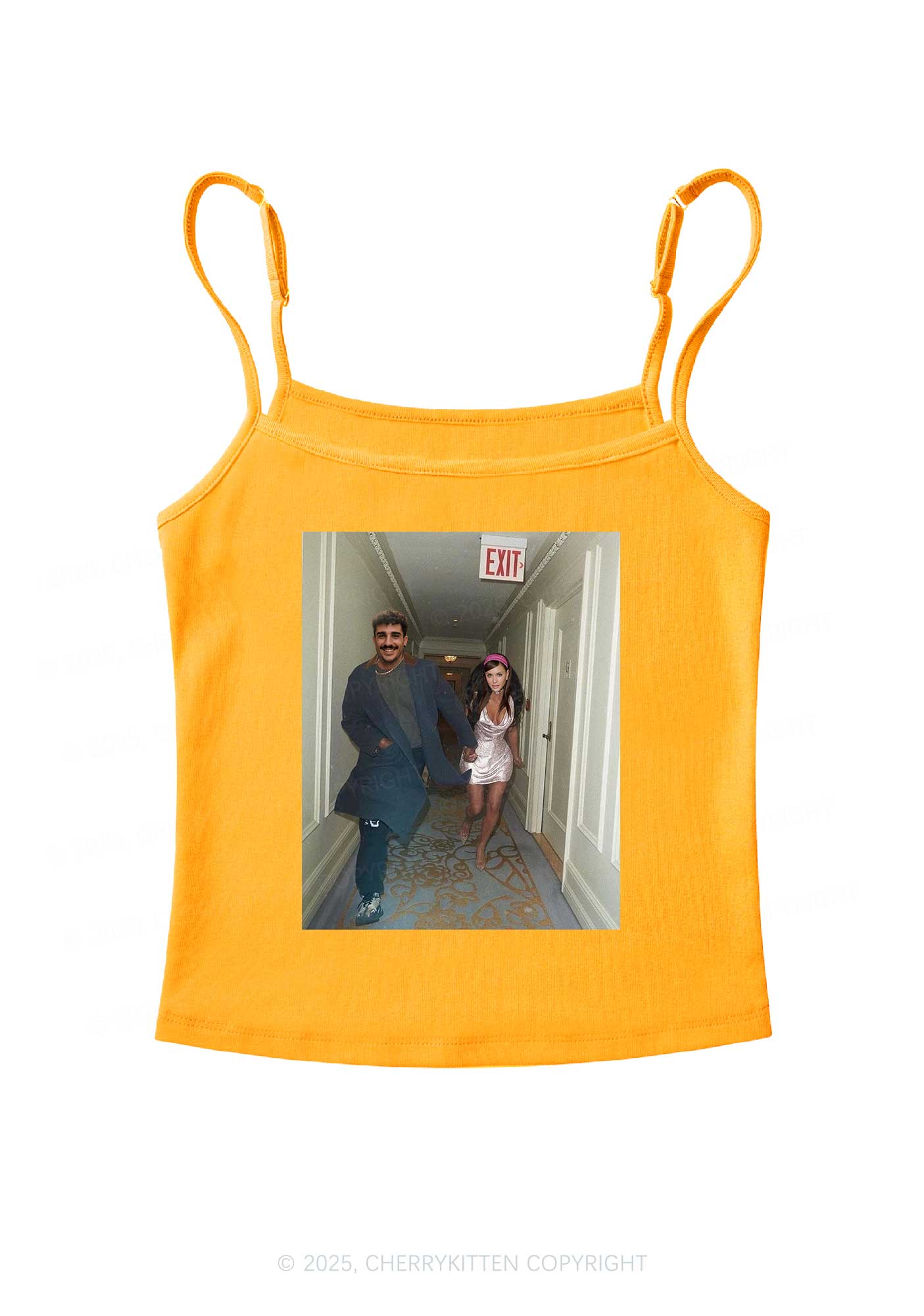 Custom Famous Hallway Photo Y2K Spaghetti Strap Cami Cherrykitten - Image 8