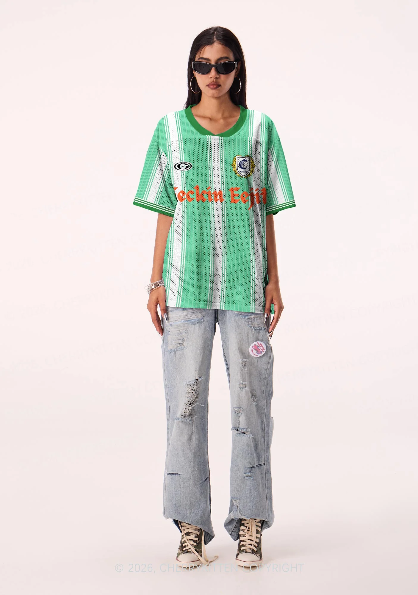 Custom Feckin Eejit St Patricks Y2K Sport Jersey Shirts Cherrykitten - Image 2