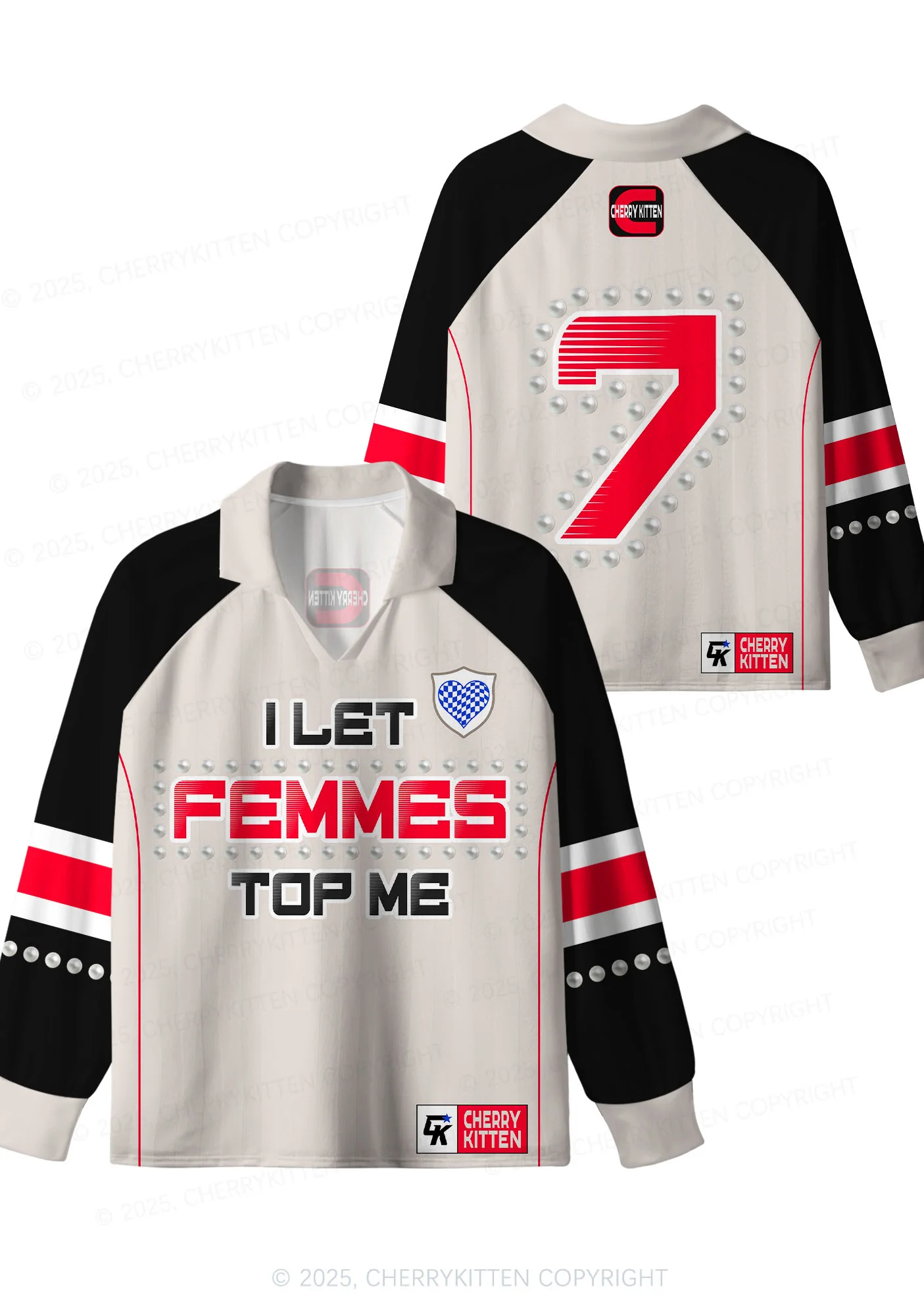Femmes Top Me Pride Y2K Sport Long Sleeve Jersey Shirts Cherrykitten - Image 4