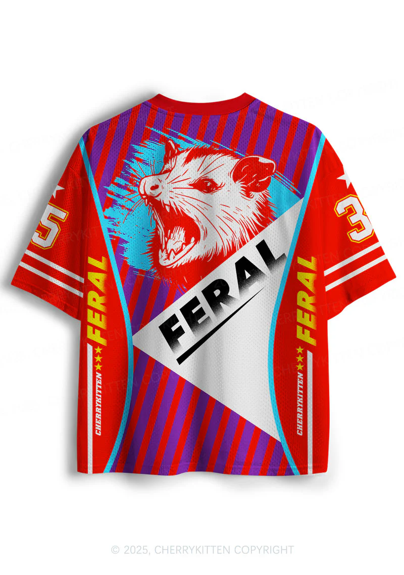 Custom Feral Possum Y2K Sport Jersey Shirts Cherrykitten - Image 3