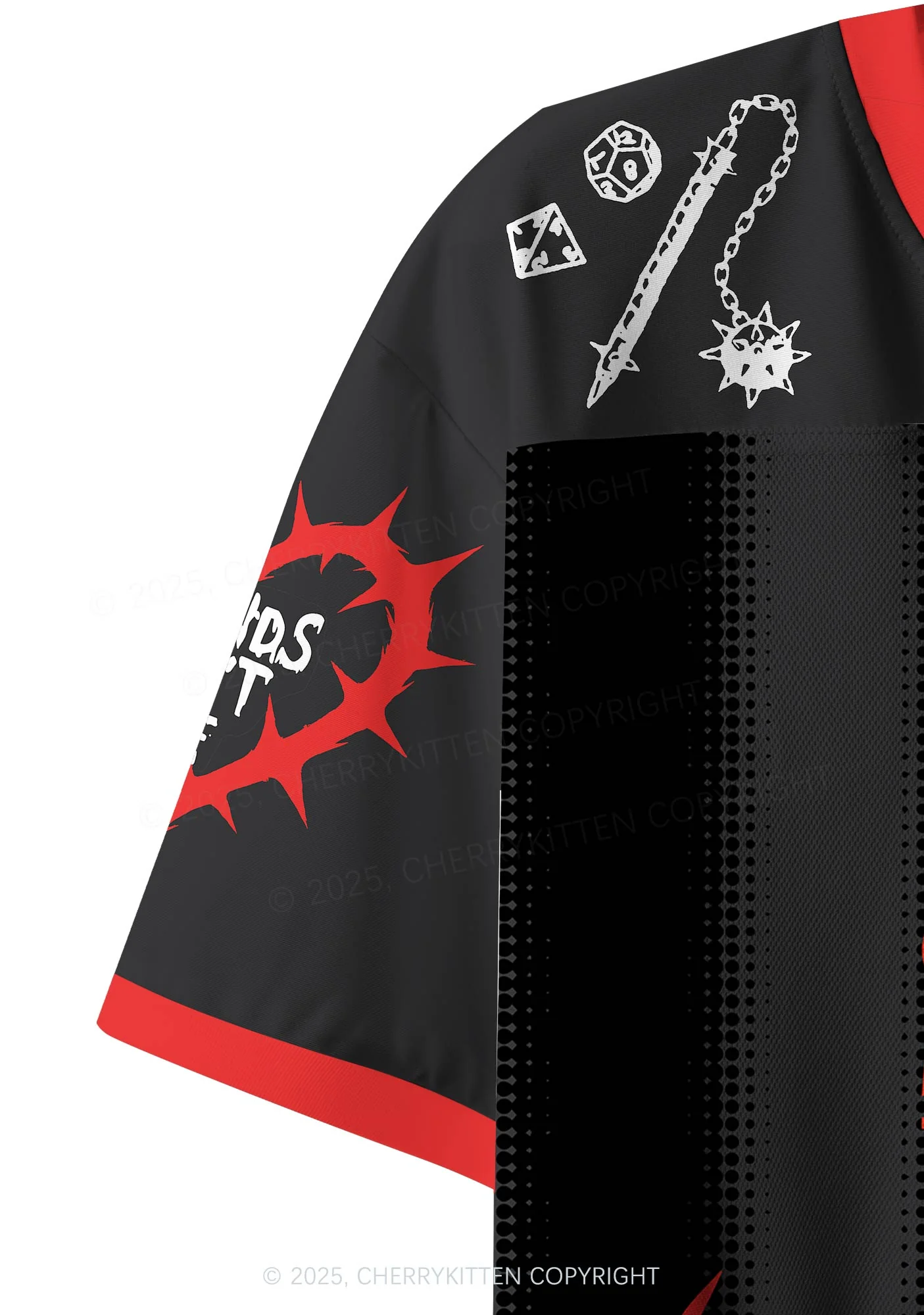 Custom Fire Things Y2K Crop Sport Jersey Shirts Cherrykitten - Image 4