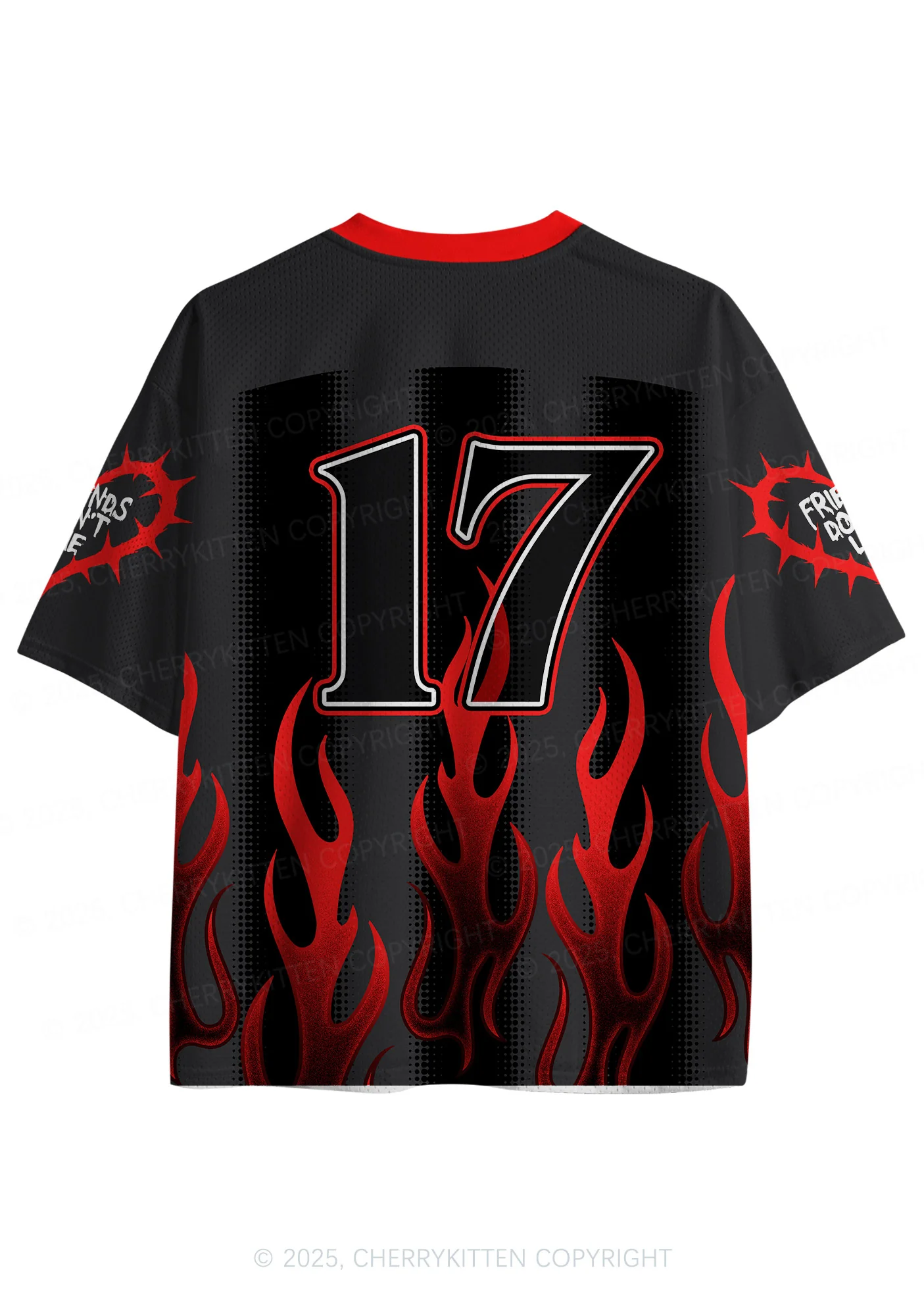 Custom Fire Things Y2K Sport Jersey Shirts Cherrykitten - Image 2