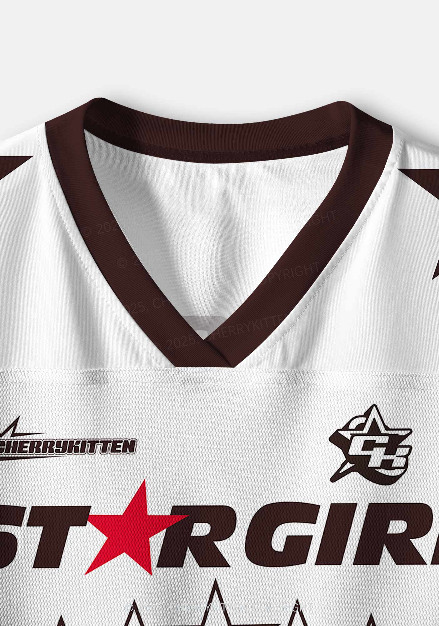 Custom Five Stars Girl Y2K Crop Sport Jersey Shirts Cherrykitten - Image 3