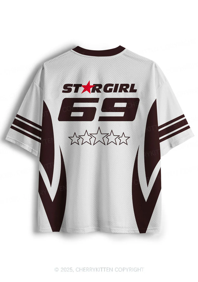 Custom Five Stars Girl Y2K Sport Jersey Shirts Cherrykitten - Image 2