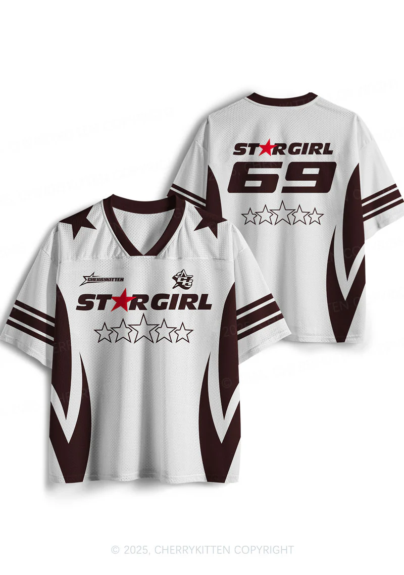 Custom Five Stars Girl Y2K Sport Jersey Shirts Cherrykitten - Image 4