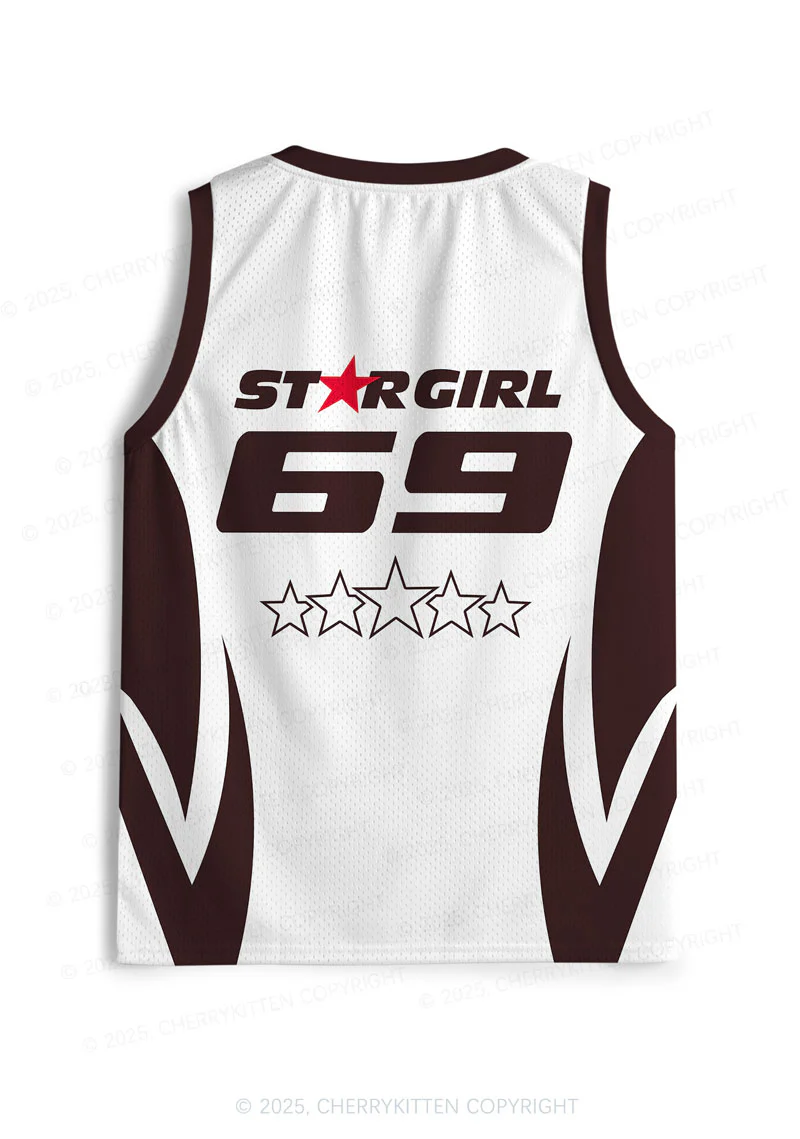 Custom Five Stars Girl Y2K Sport Jersey Tank Cherrykitten - Image 2
