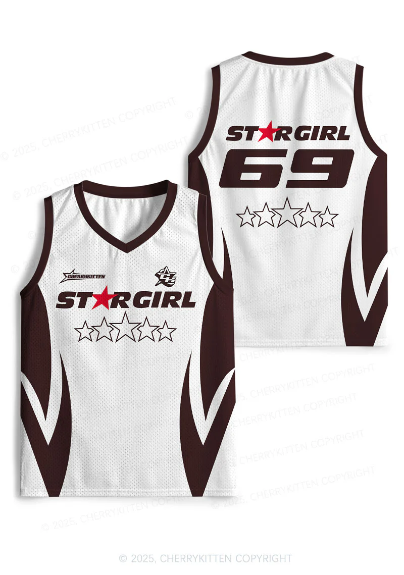 Custom Five Stars Girl Y2K Sport Jersey Tank Cherrykitten - Image 3
