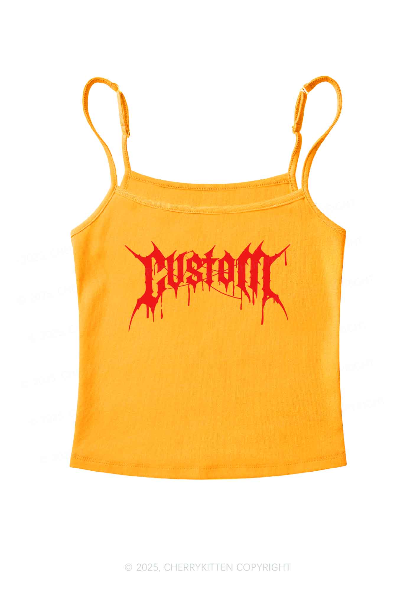 Custom Font Art Y2K Spaghetti Strap Cami Cherrykitten - Image 8